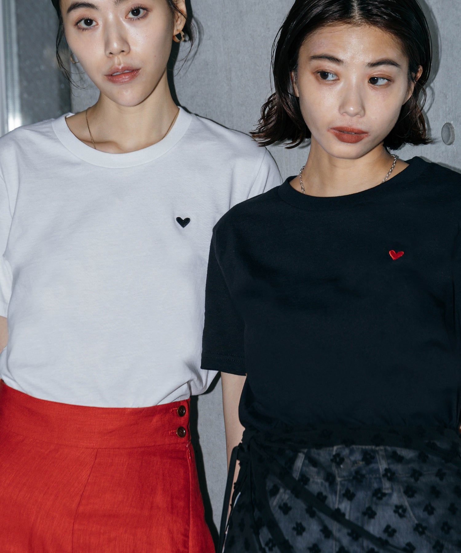 ミニハート刺繍Tシャツ