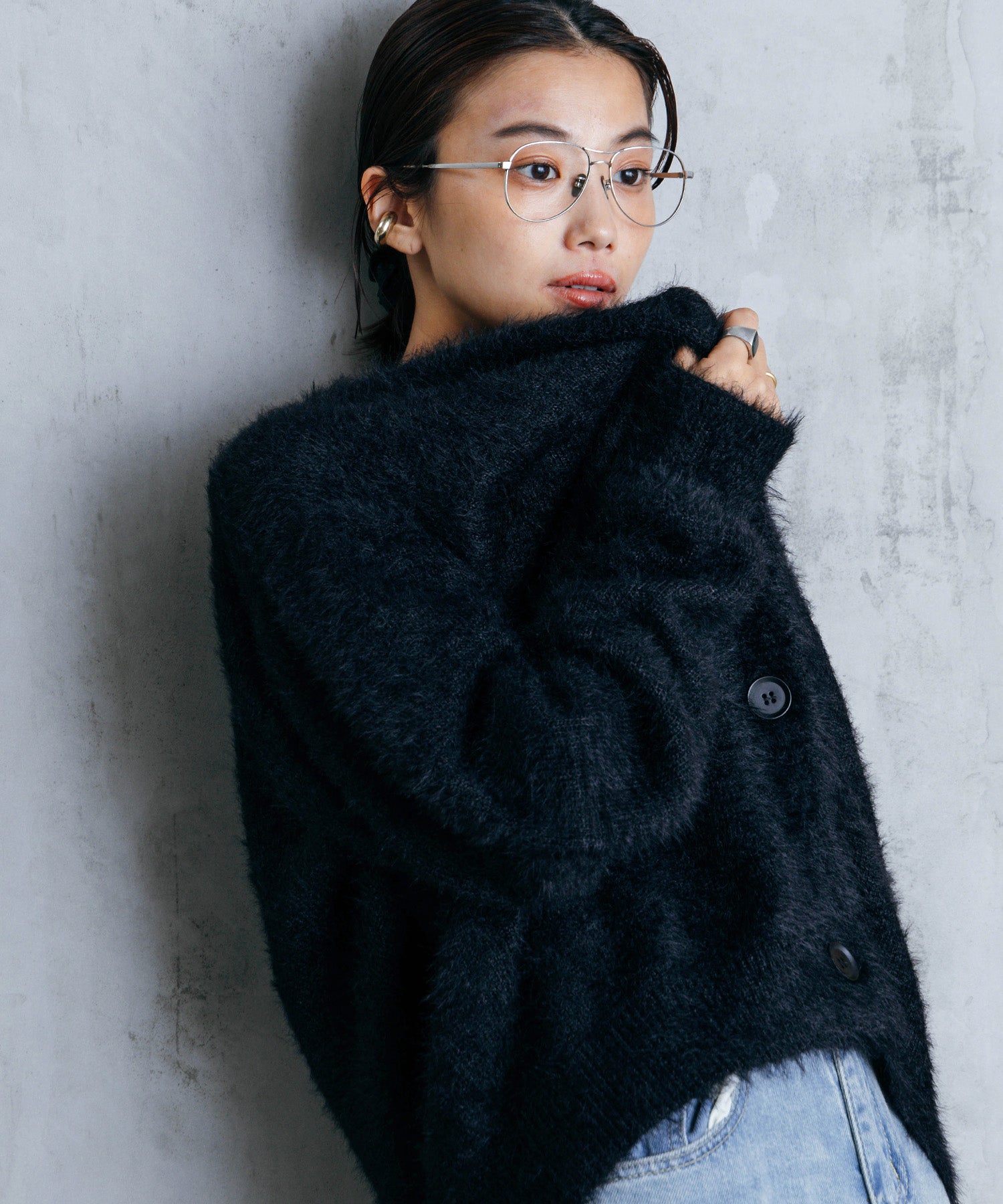 シャギーオーバーカーデ