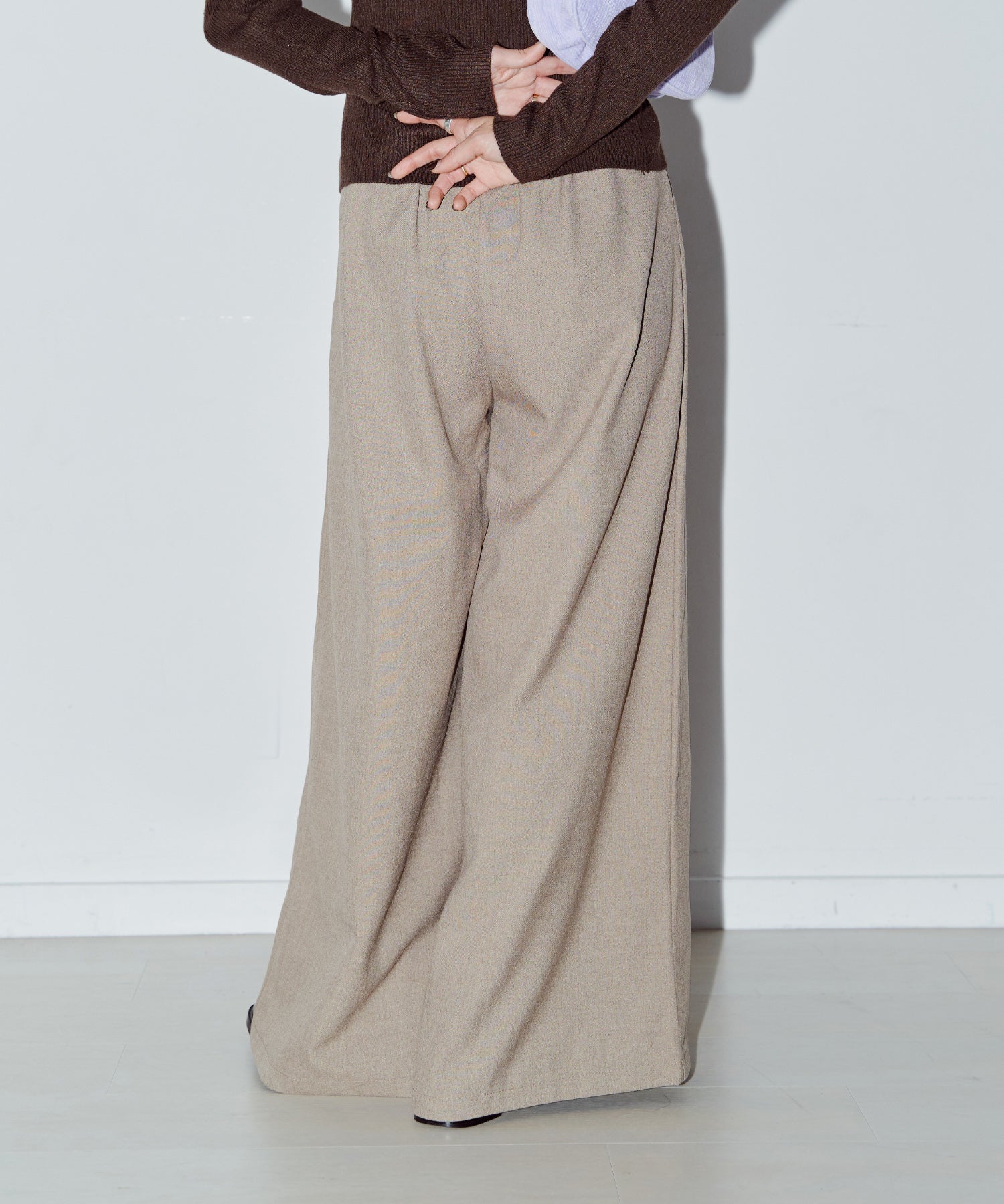 ウォームカラーワイドパンツ