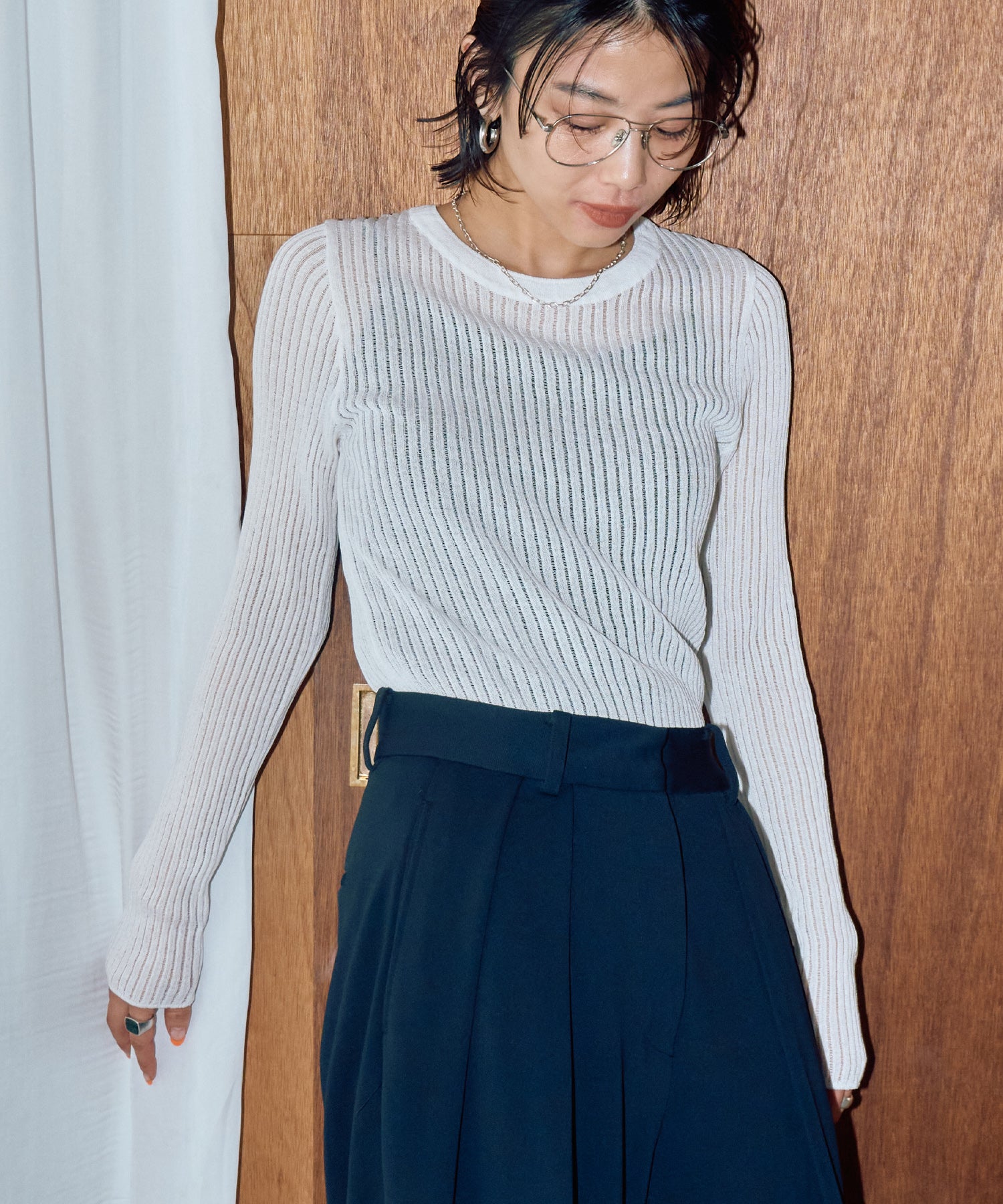 ストライプシアーロンT