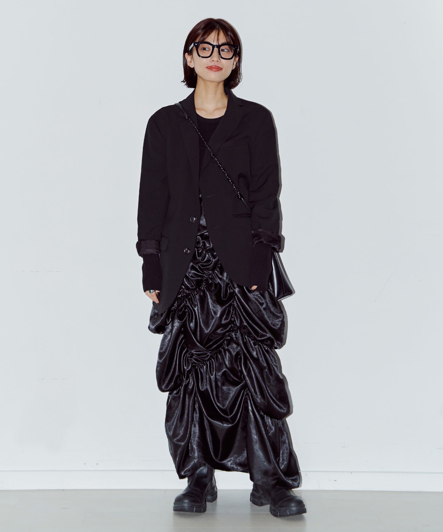 ダリアドッキングギャザーワンピース