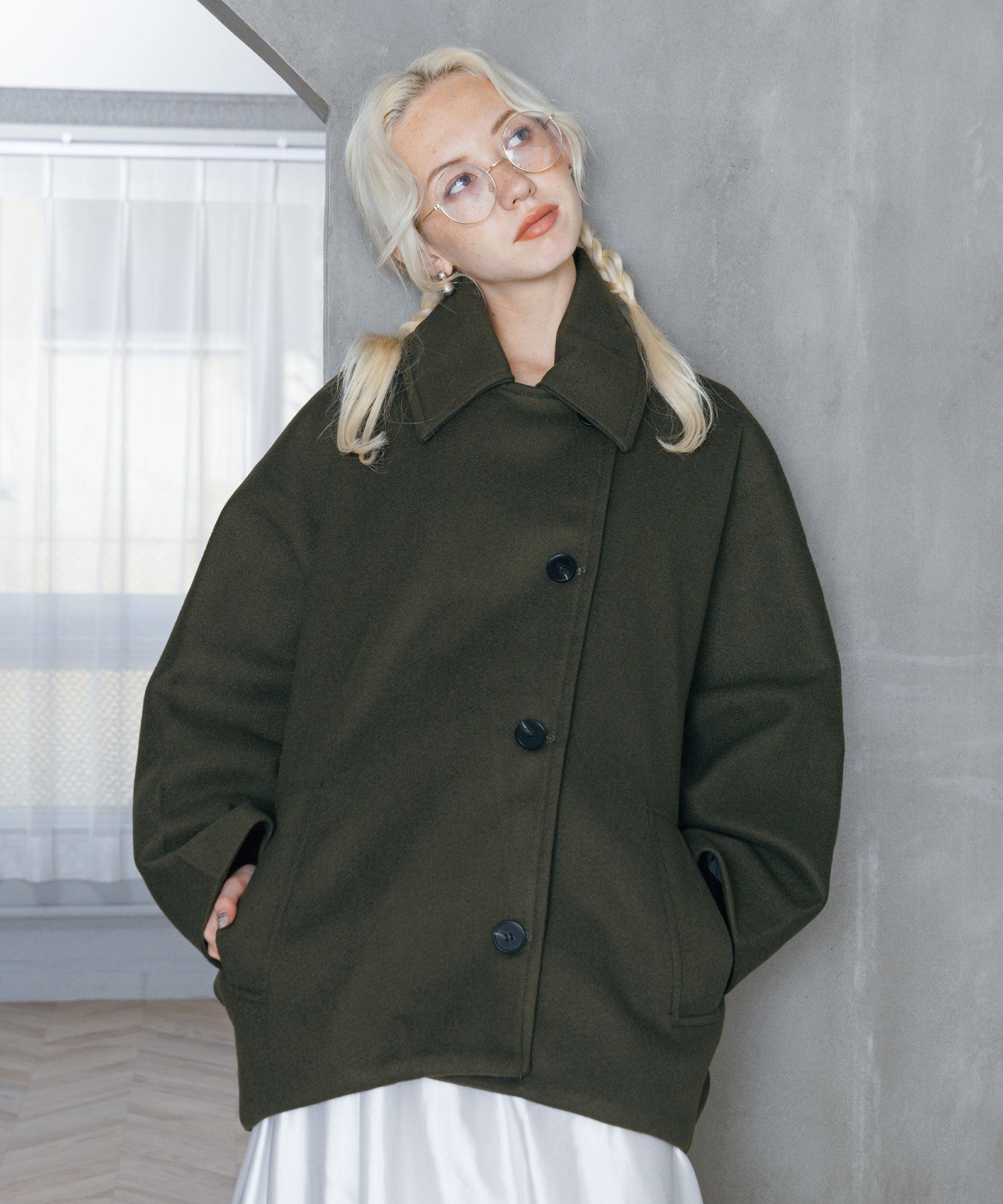 ボリュームスリーブミドルコート