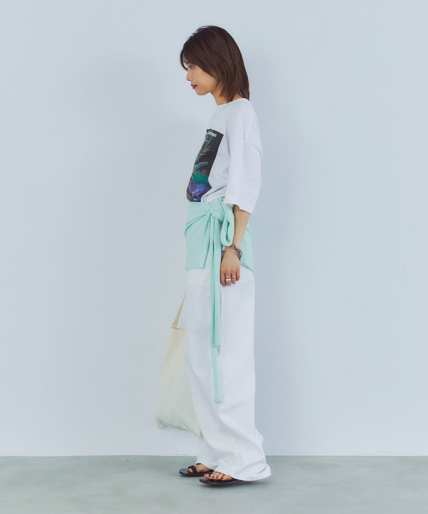 レイヤードニットラップスカート/巻きスカート