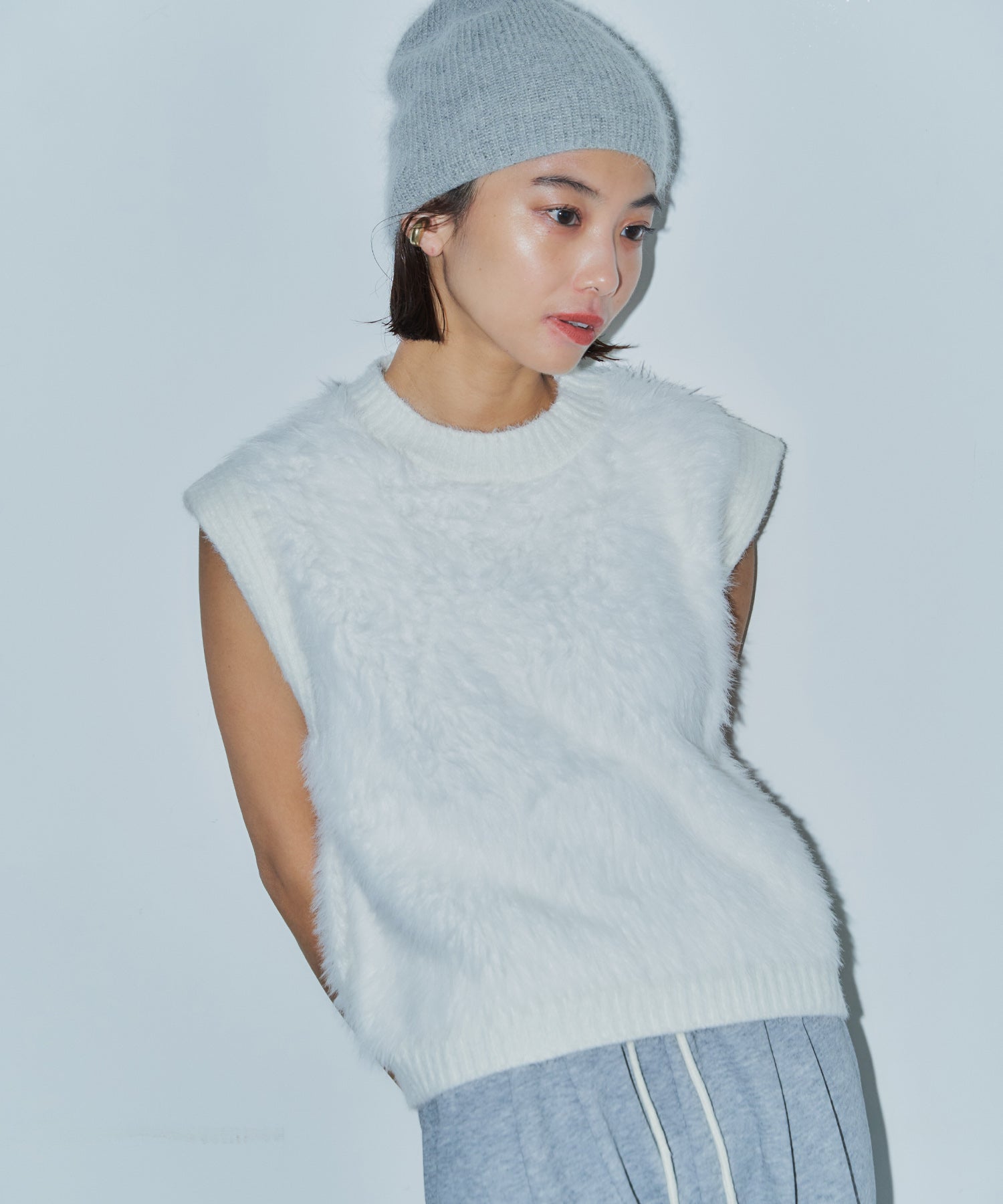 シャギーニットベスト