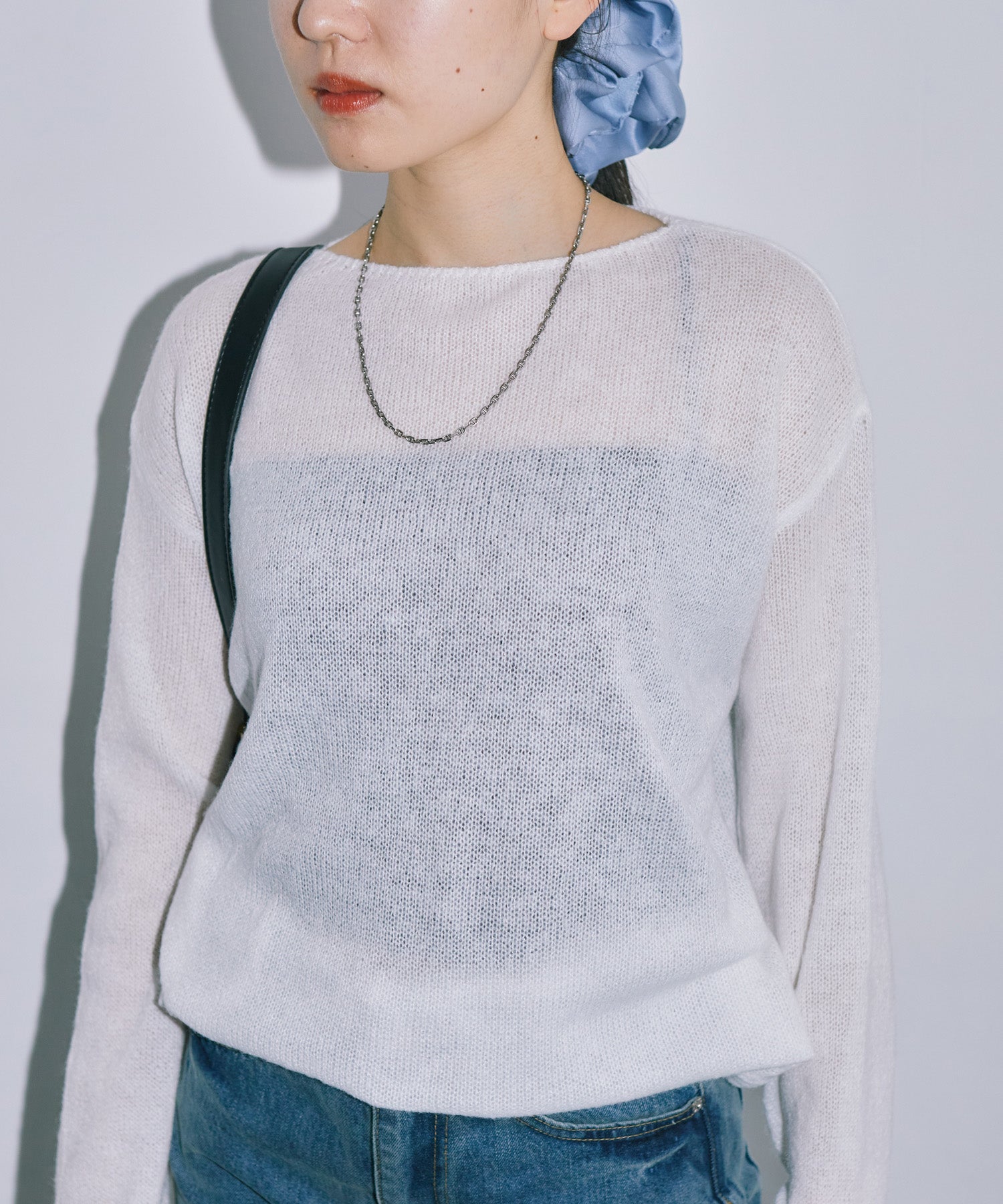 シアーLGニットトップス