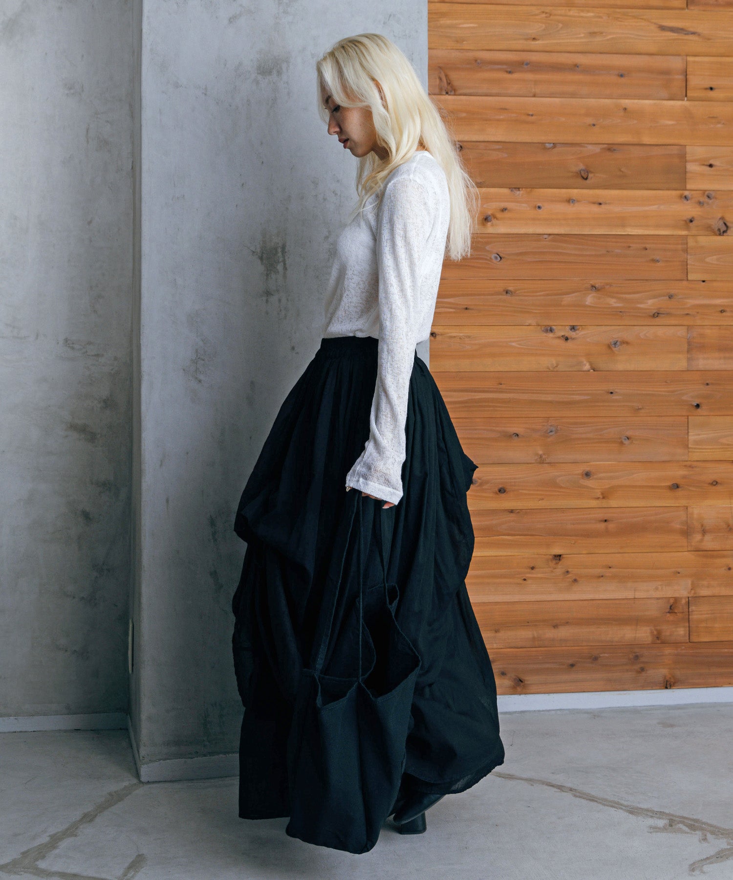 リリーボリュームロングスカート