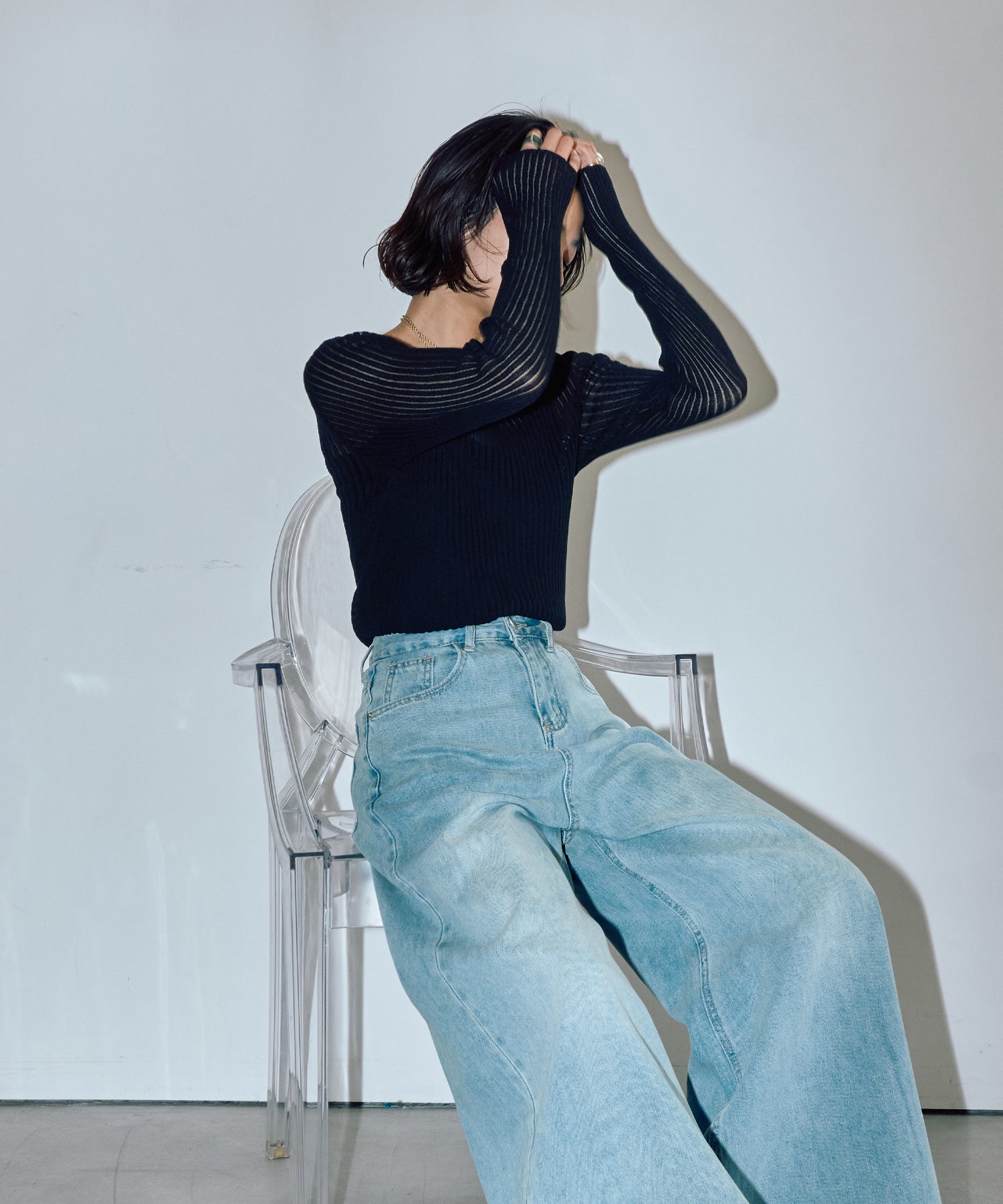 ストライプシアーロンT