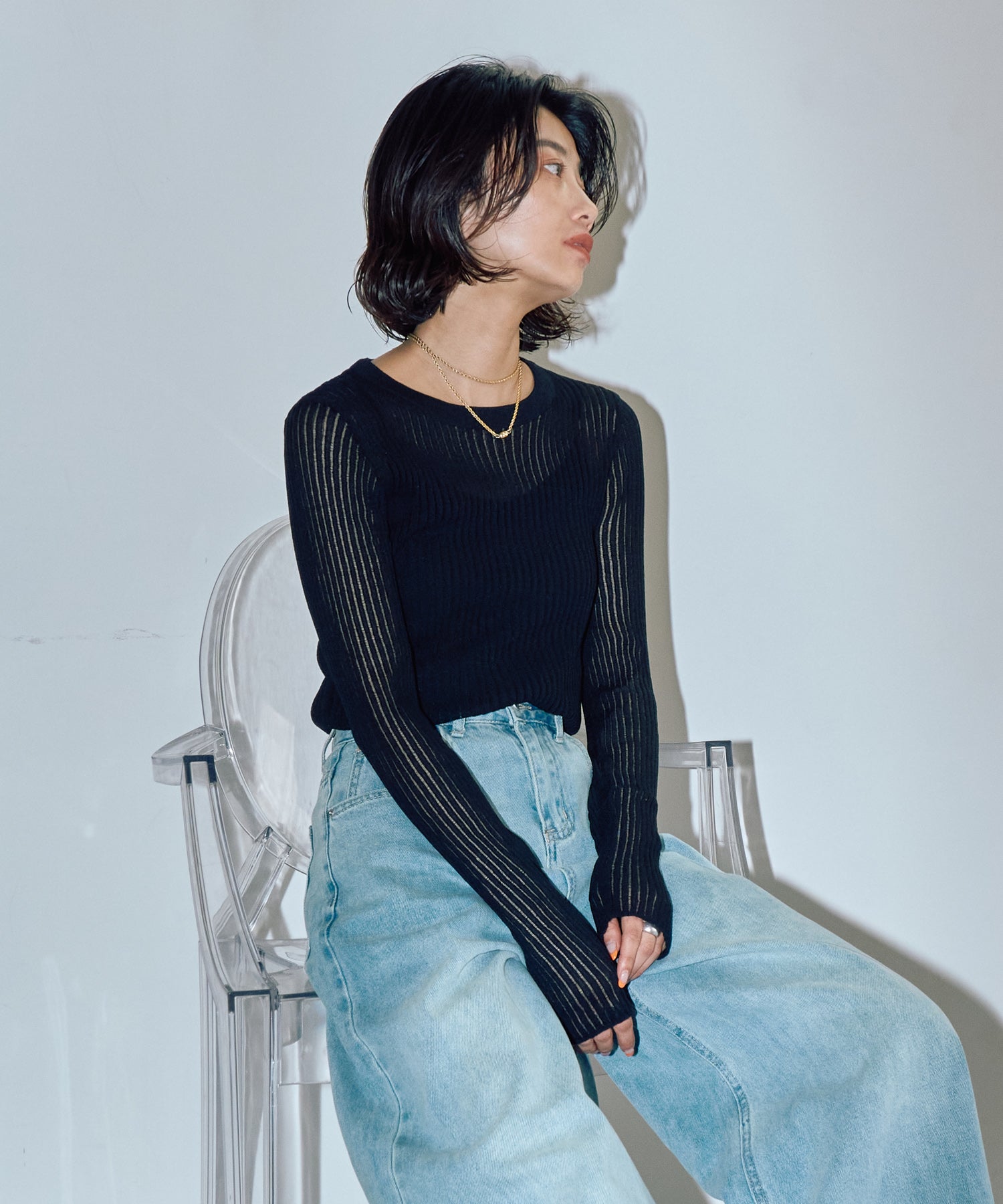 ストライプシアーロンT