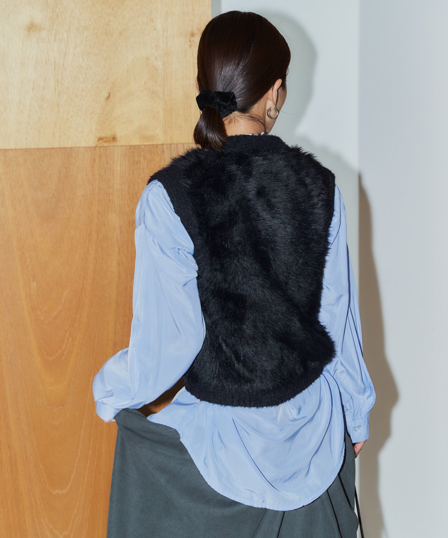 シャギーニットベスト