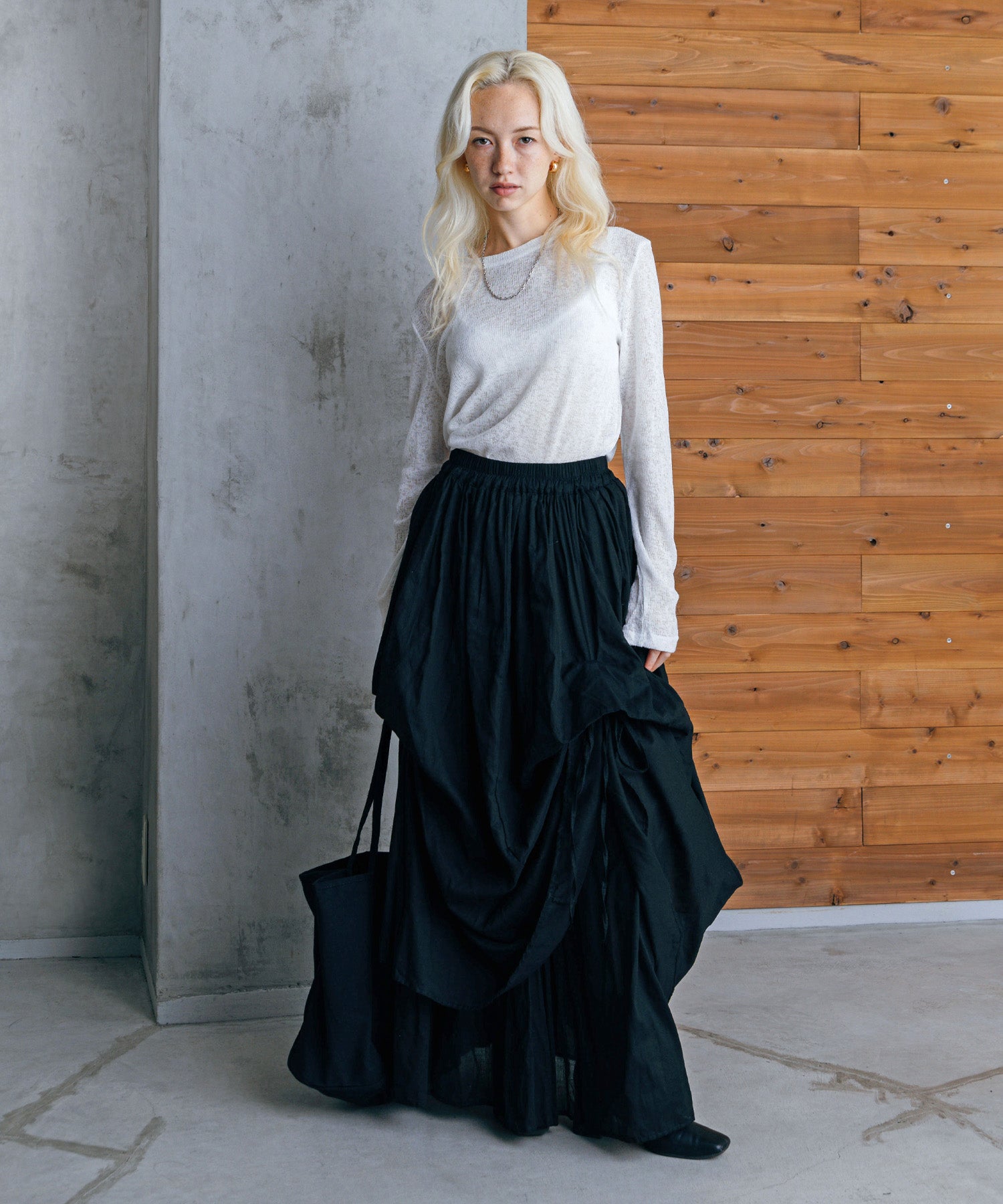 リリーボリュームロングスカート