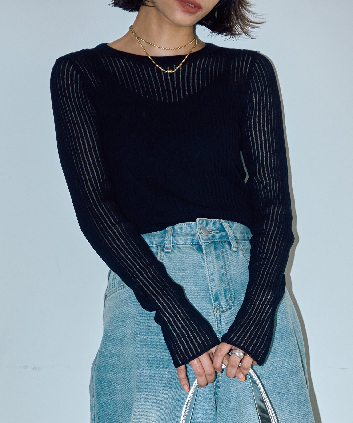 ストライプシアーロンT