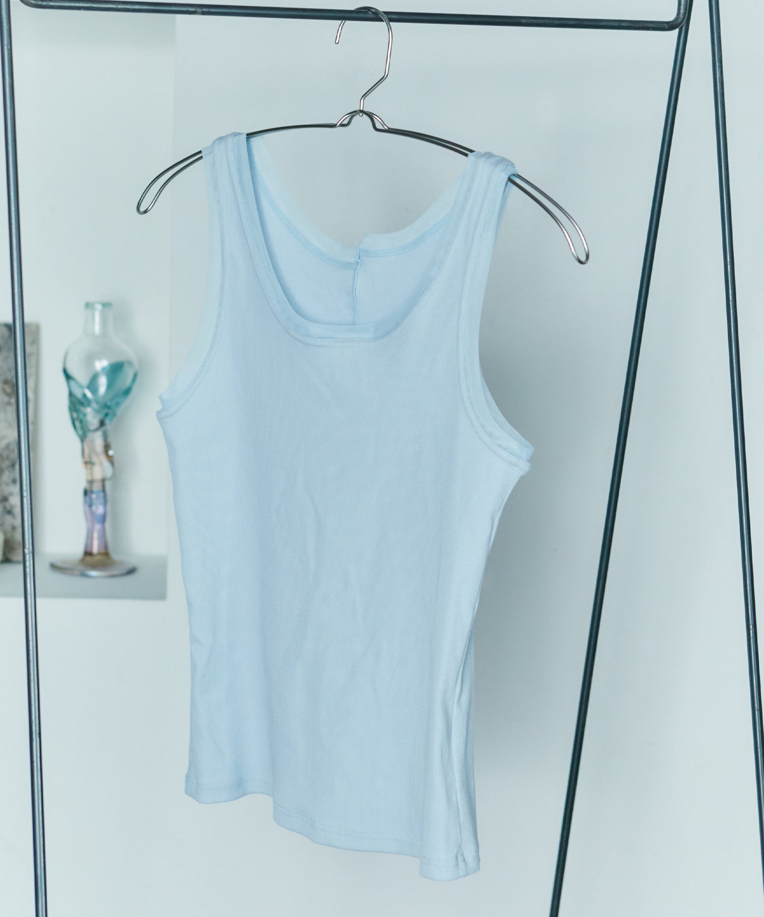 アシンメトリースリットチュールタンク