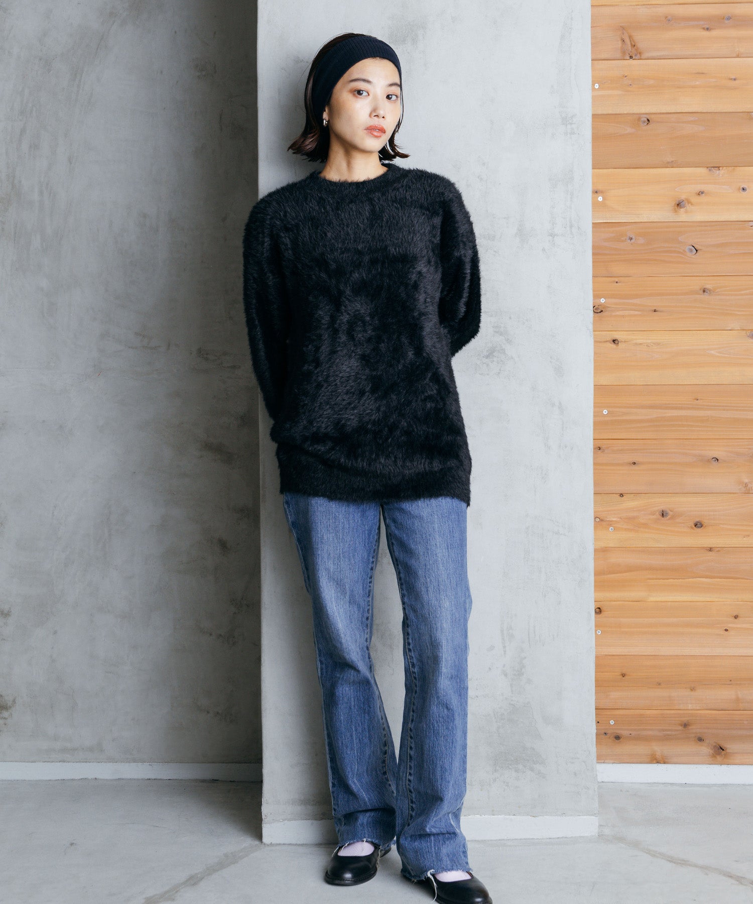 シャギーオーバーニット