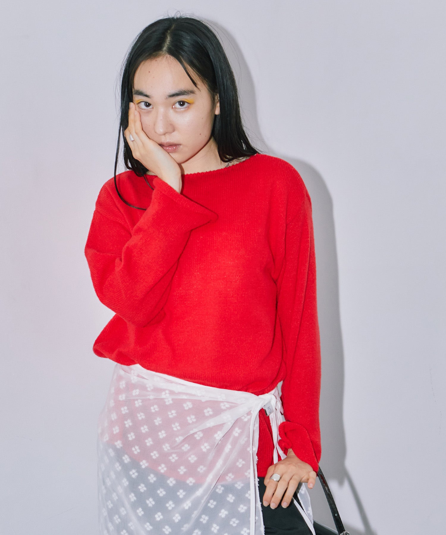 シアーLGニットトップス