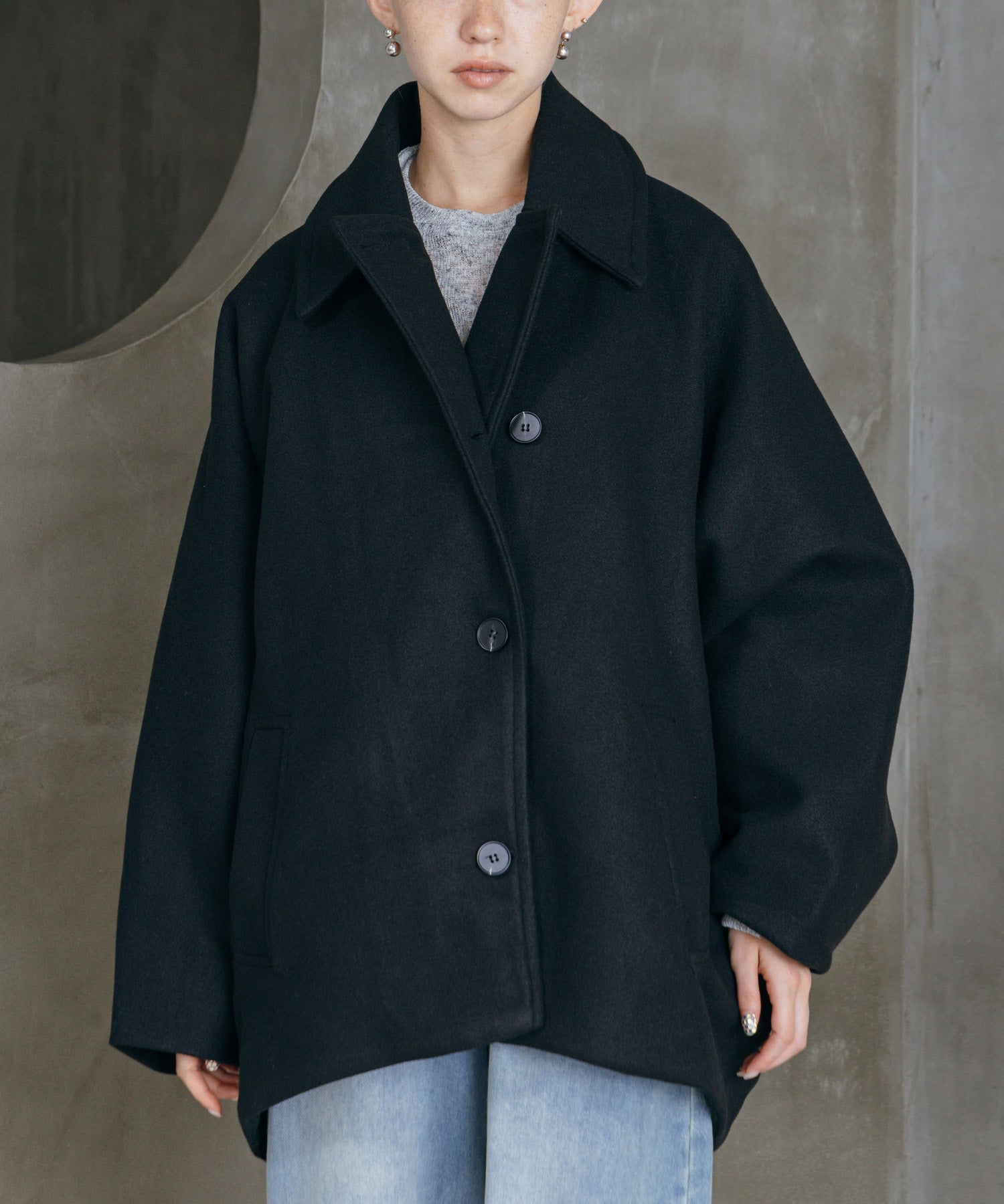 ボリュームスリーブミドルコート