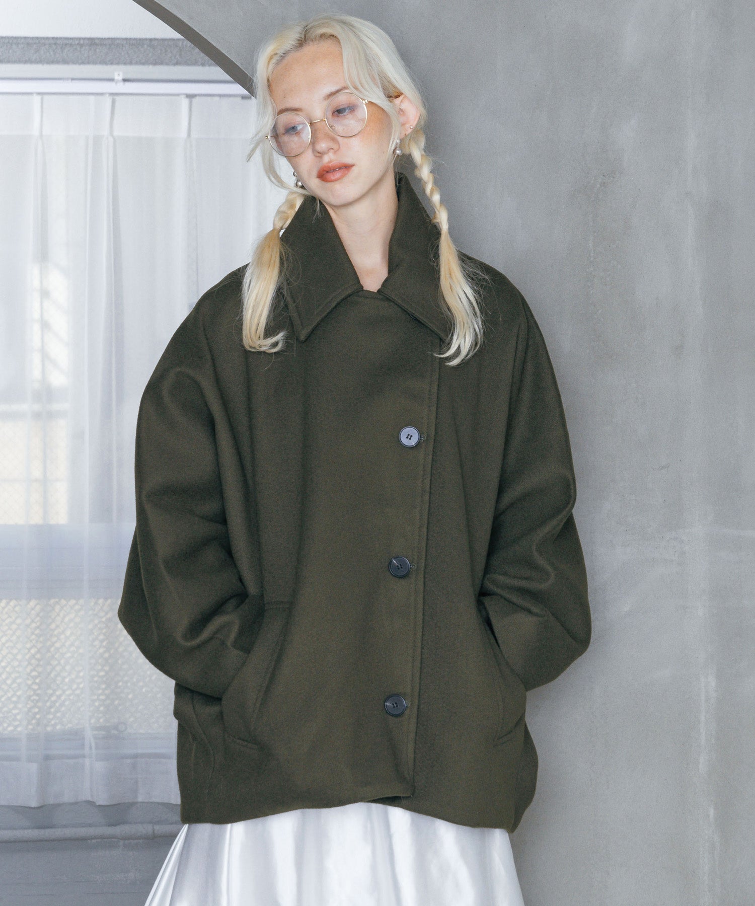 ボリュームスリーブミドルコート