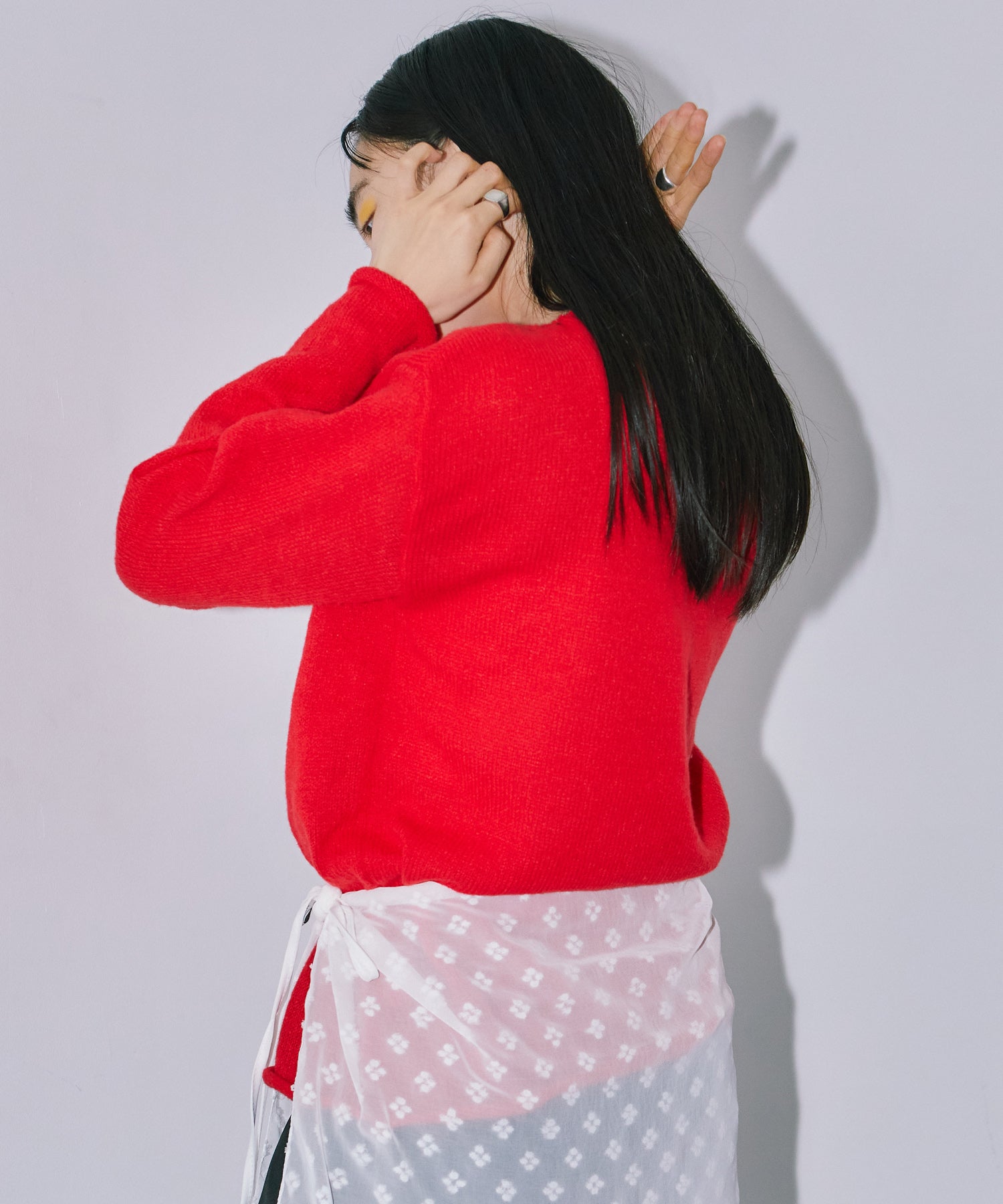 シアーLGニットトップス