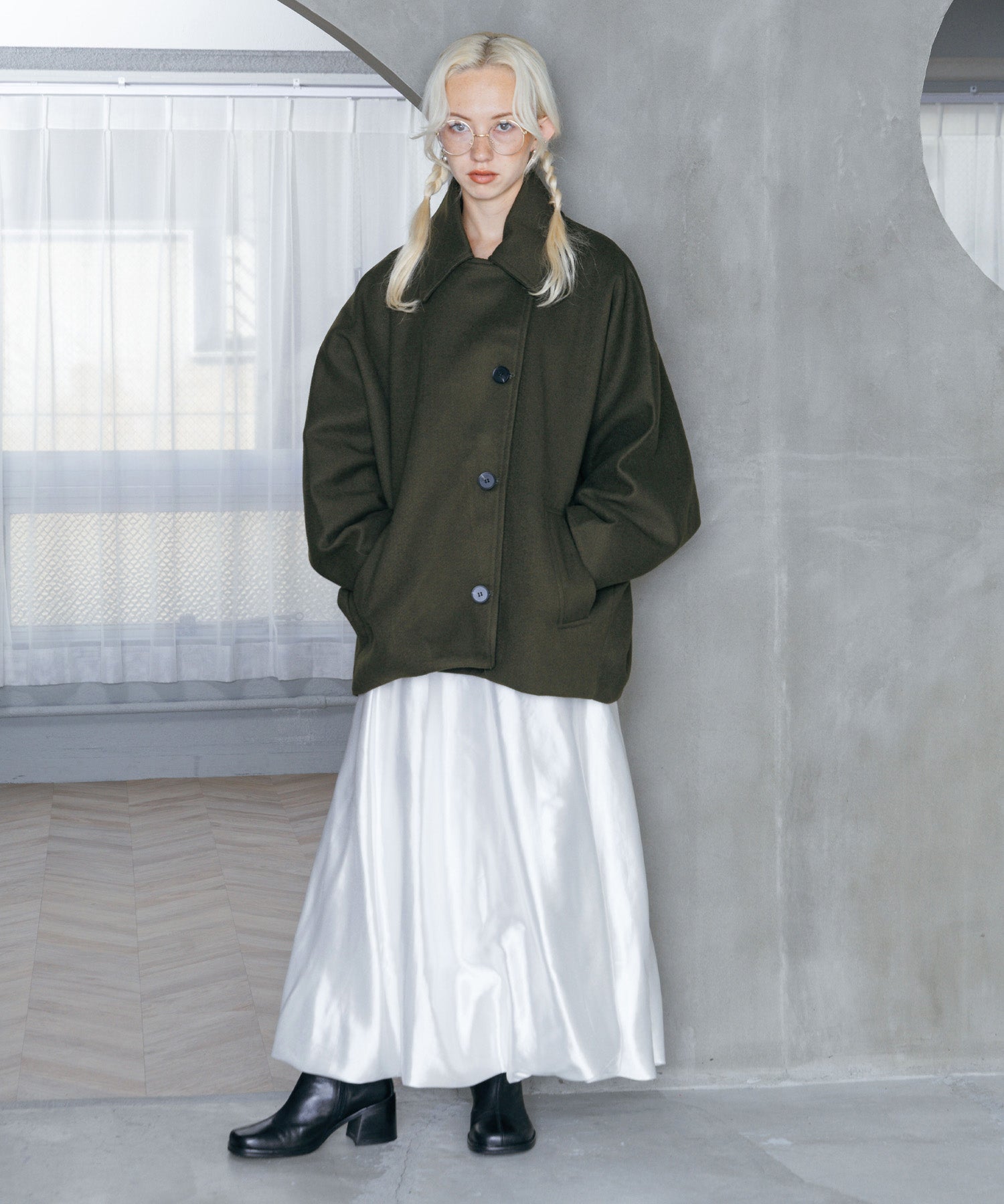 ボリュームスリーブミドルコート