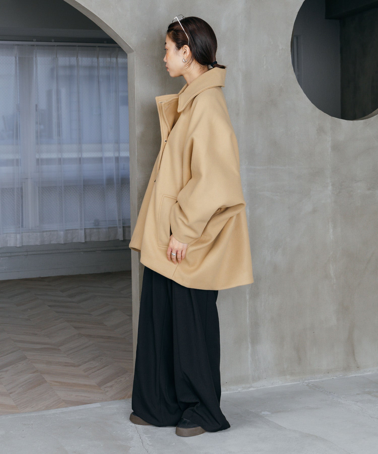 ボリュームスリーブミドルコート
