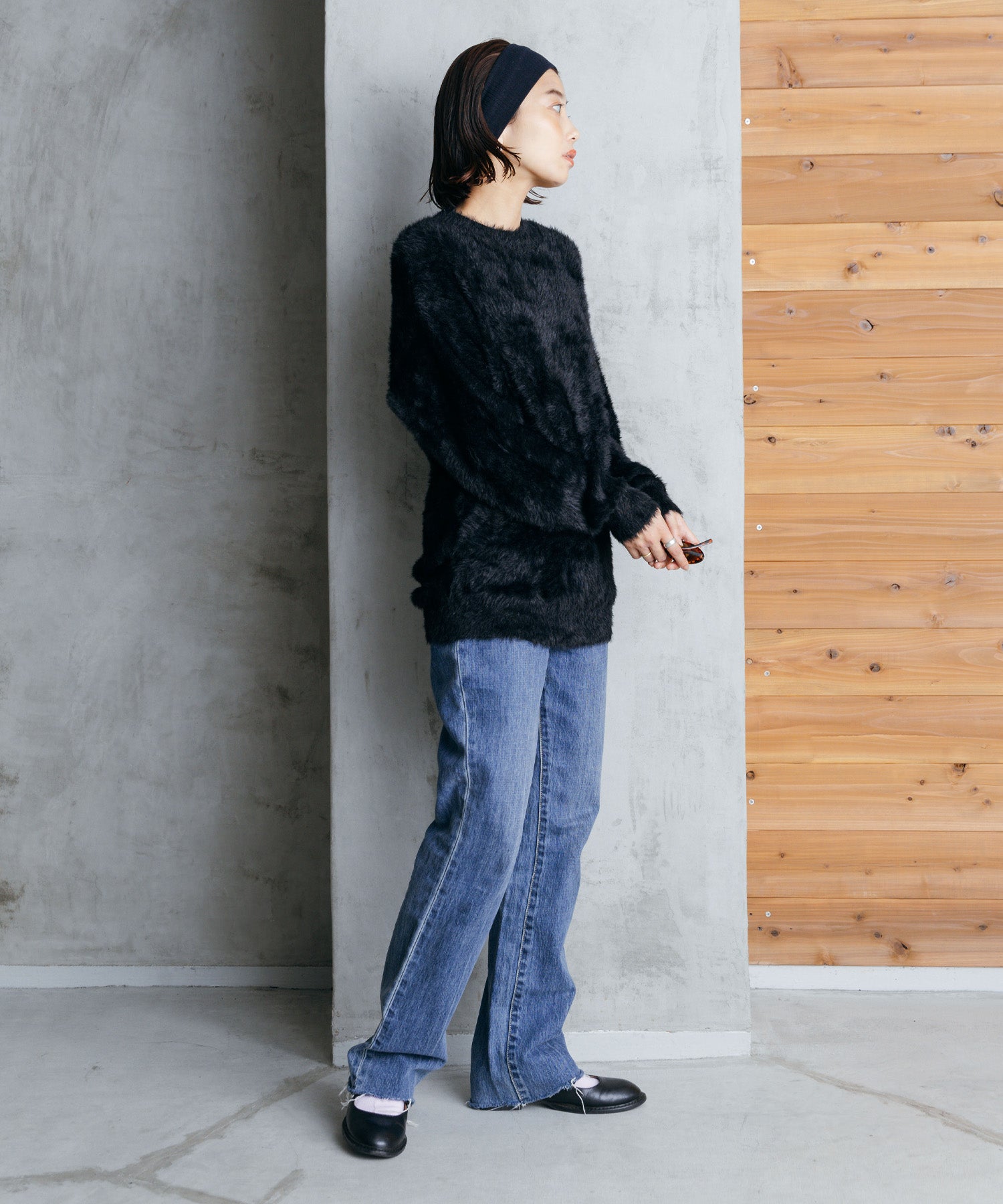 シャギーオーバーニット