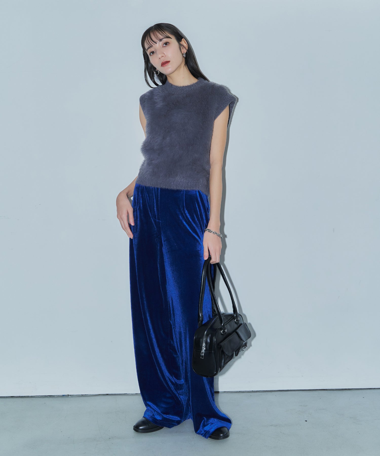 シャギーニットベスト