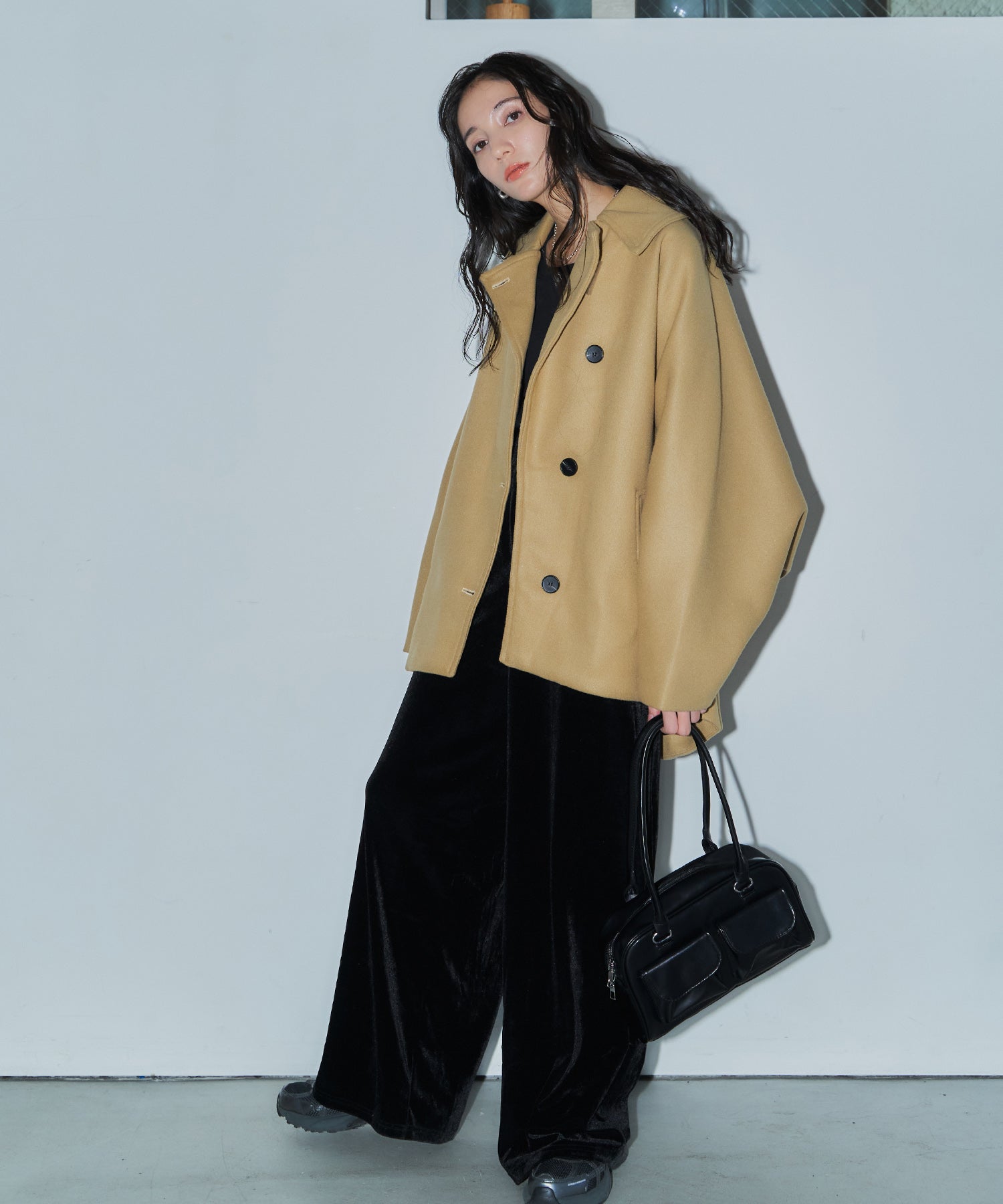 ボリュームスリーブミドルコート