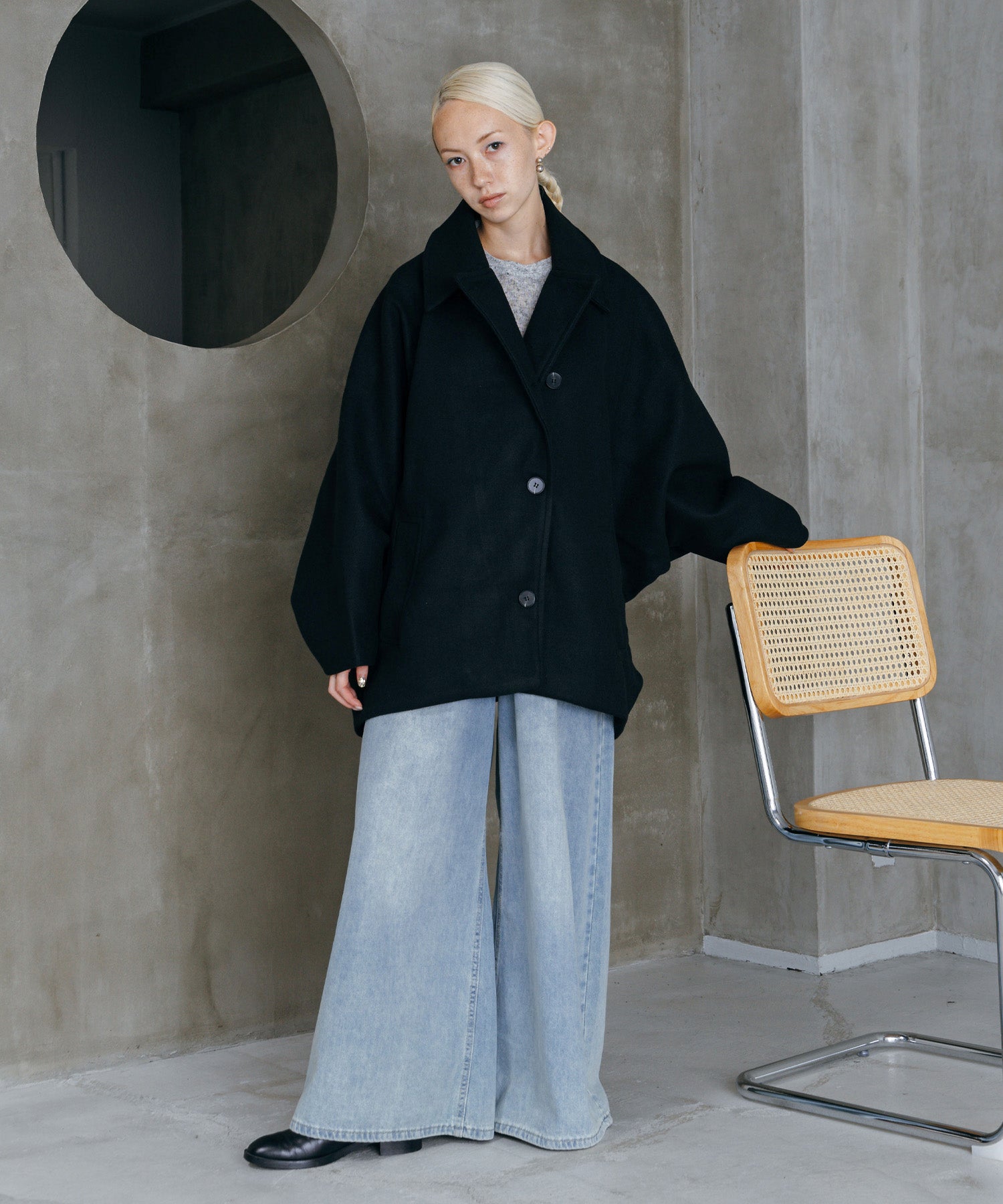 ボリュームスリーブミドルコート