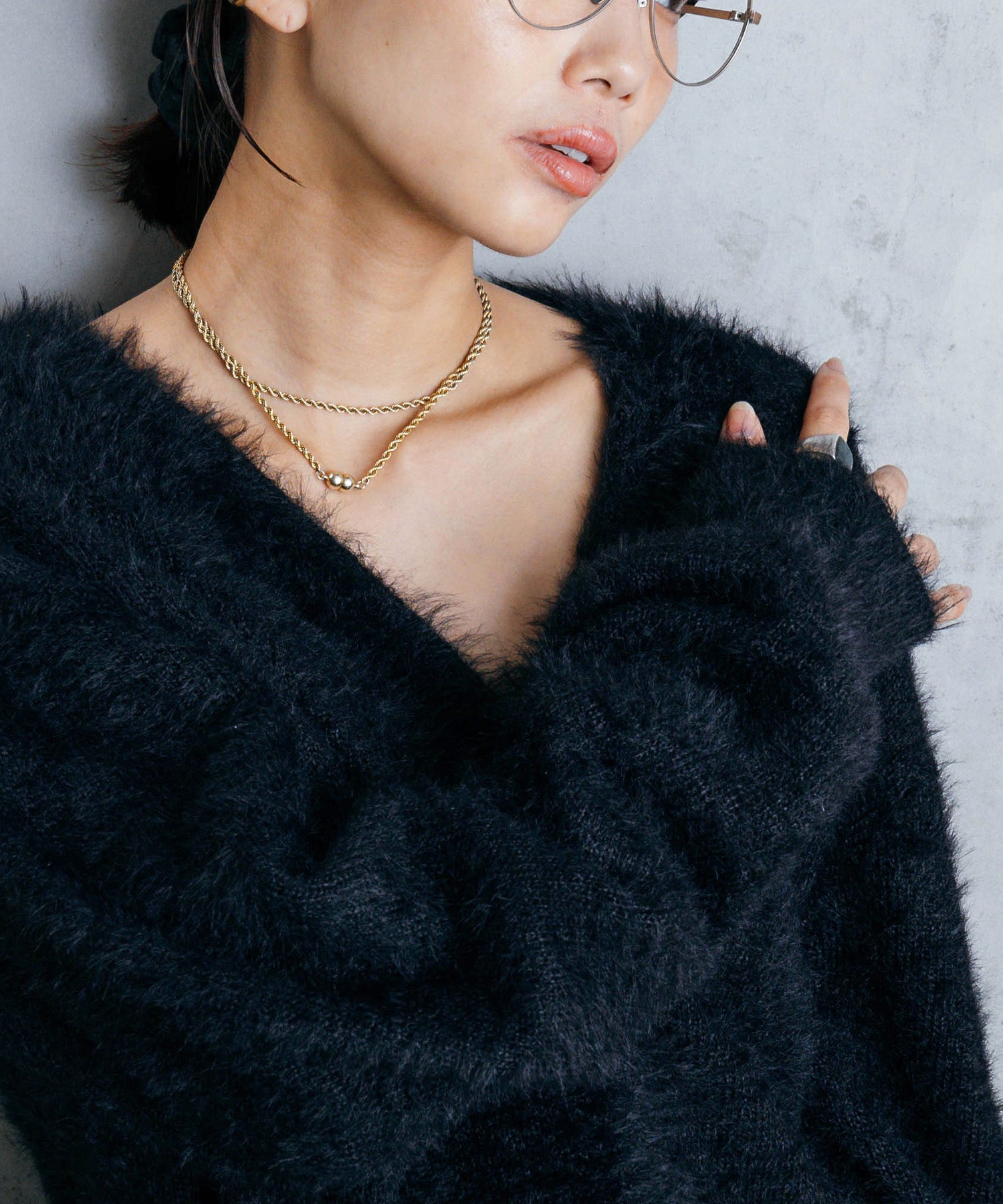 シャギーオーバーカーデ