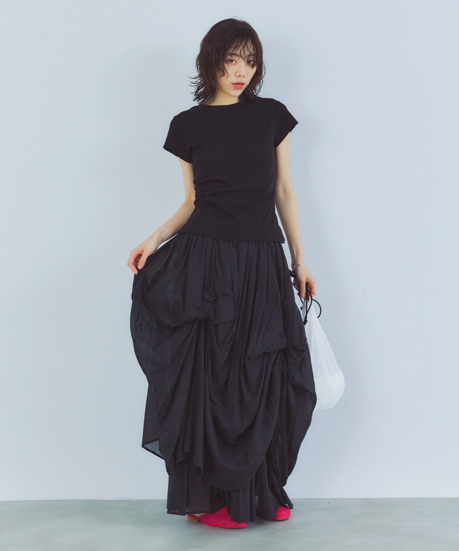 リリーボリュームロングスカート