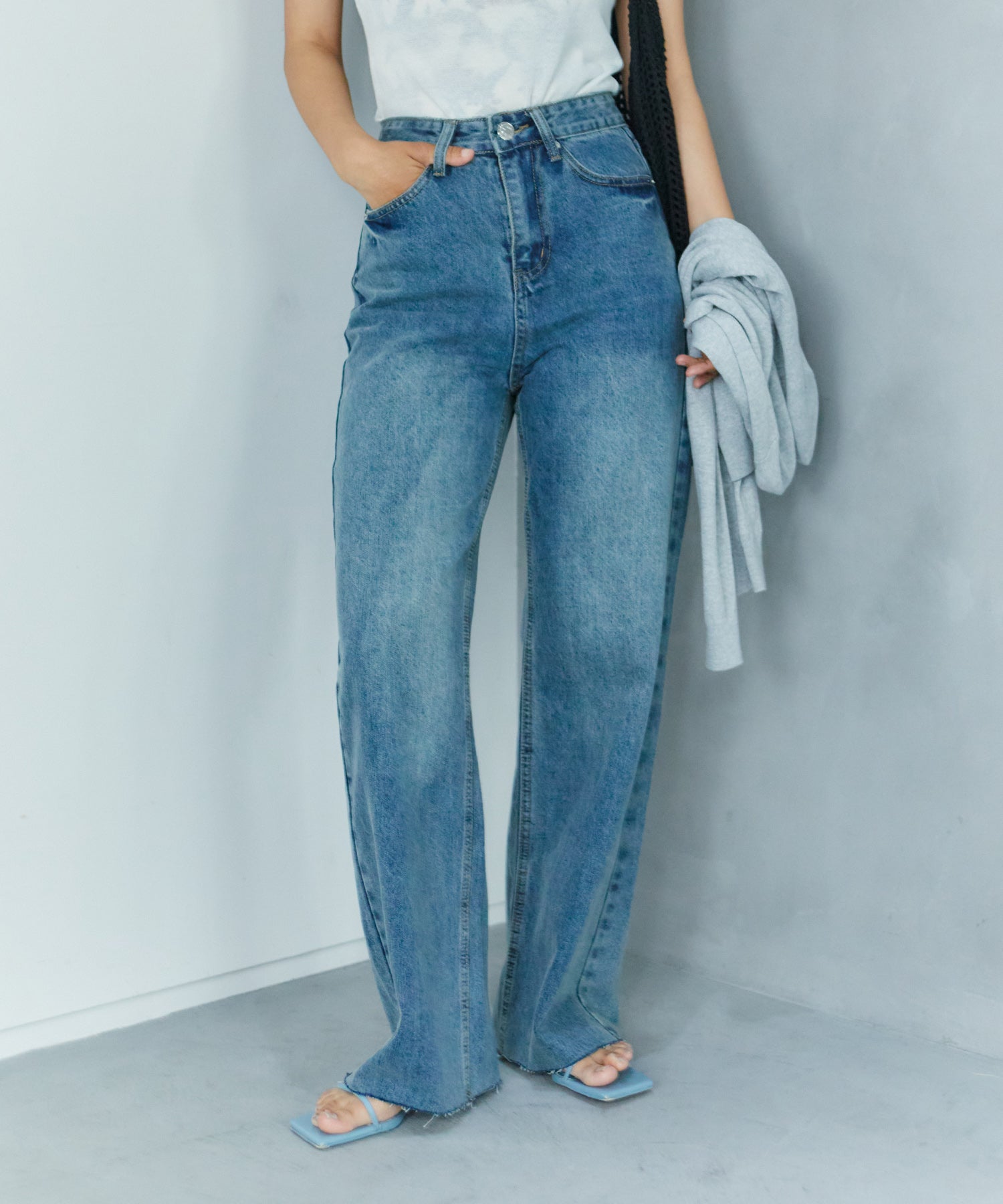 ワイドストレートデニム