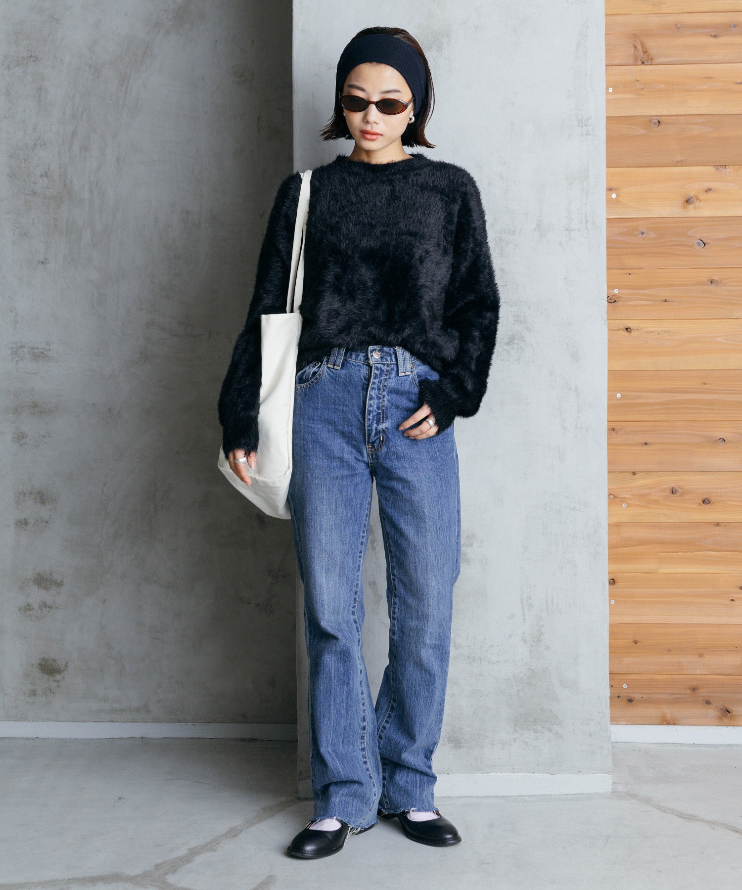 シャギーオーバーニット