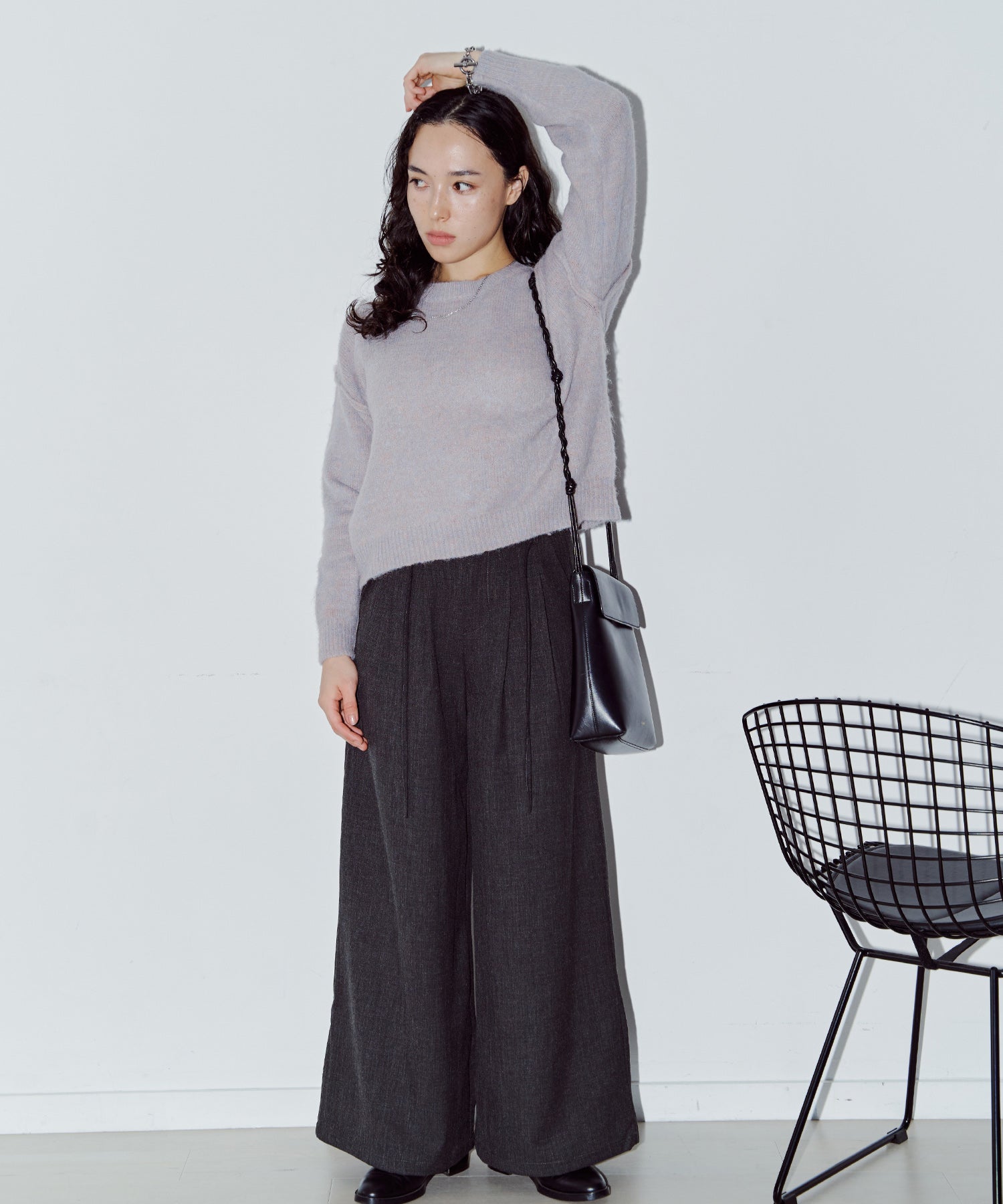 ウォームカラーワイドパンツ