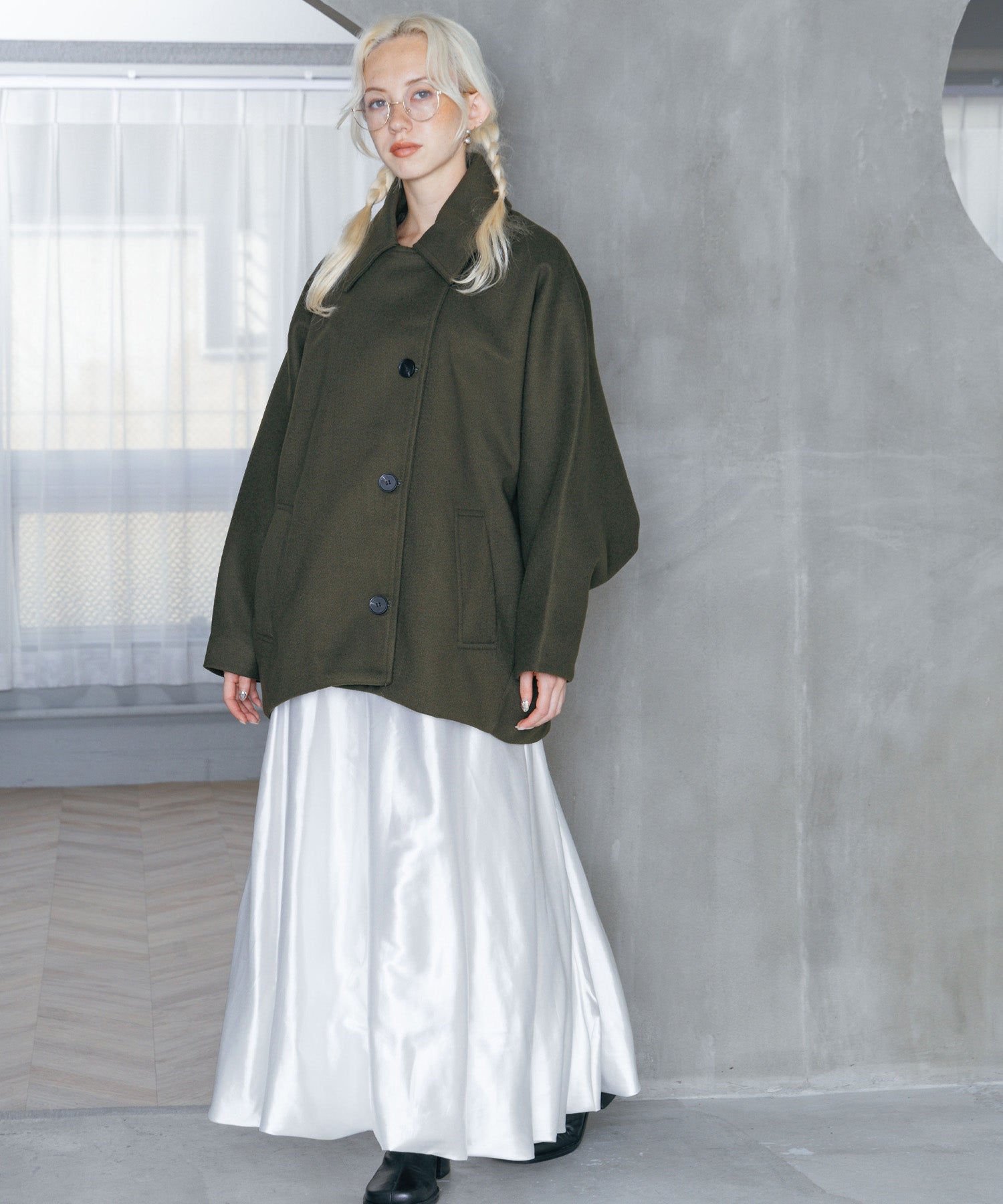 ボリュームスリーブミドルコート