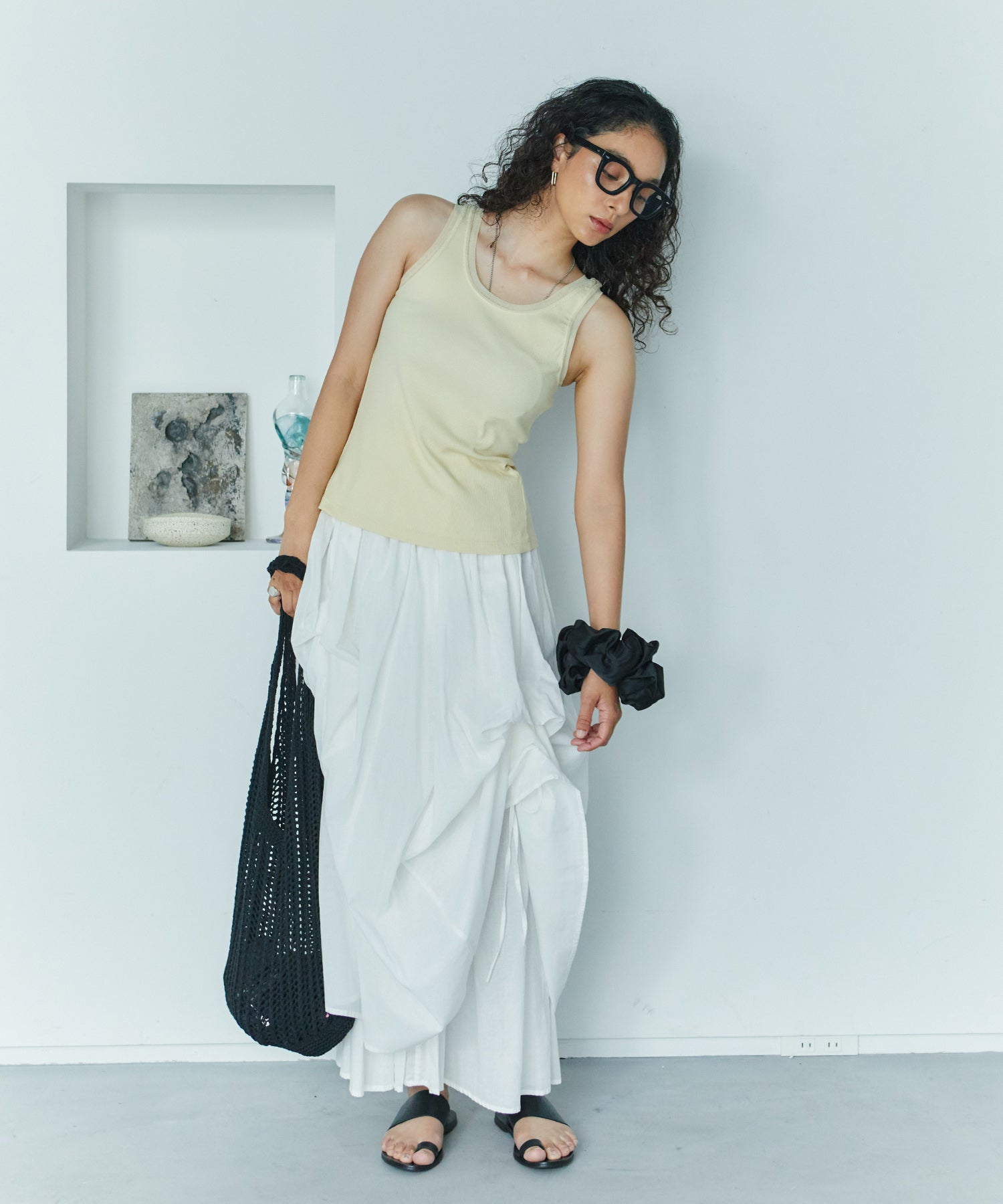 リリーボリュームロングスカート