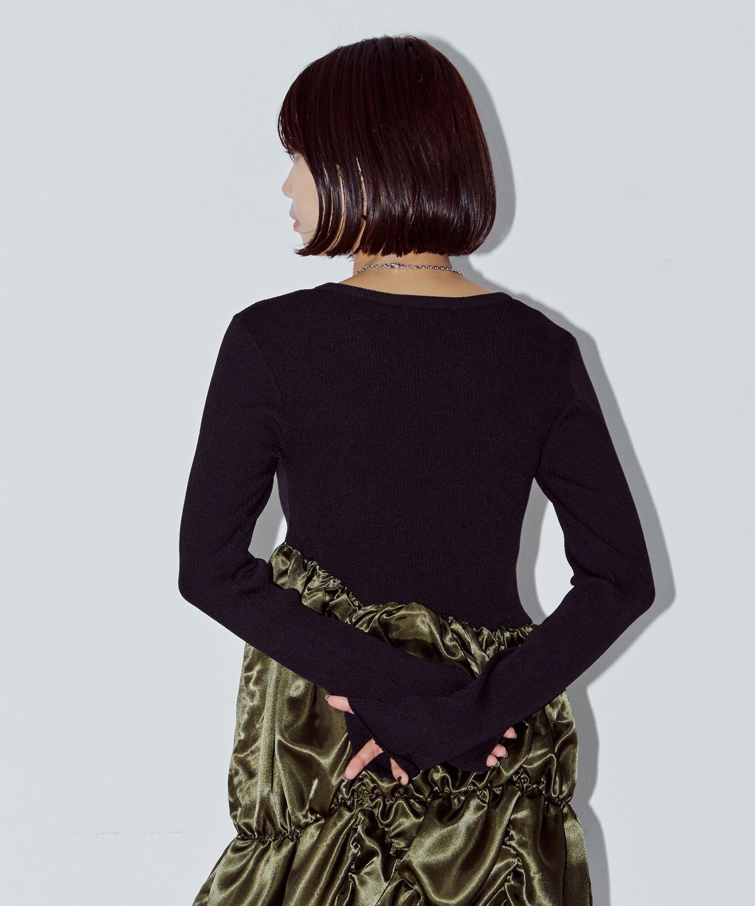 ダリアドッキングギャザーワンピース