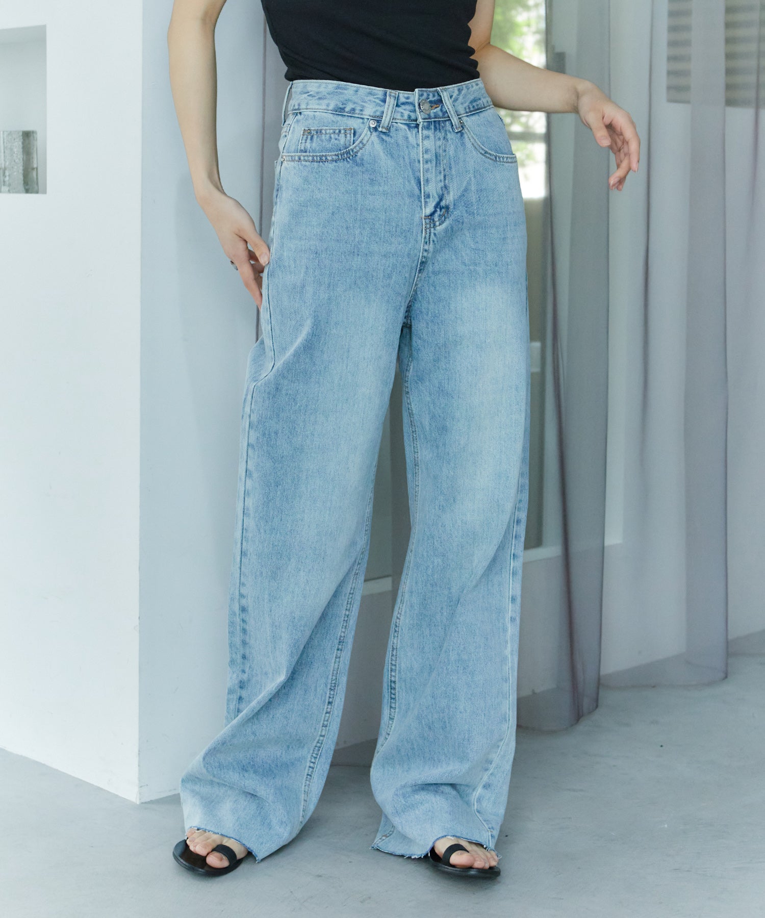 ワイドストレートデニム