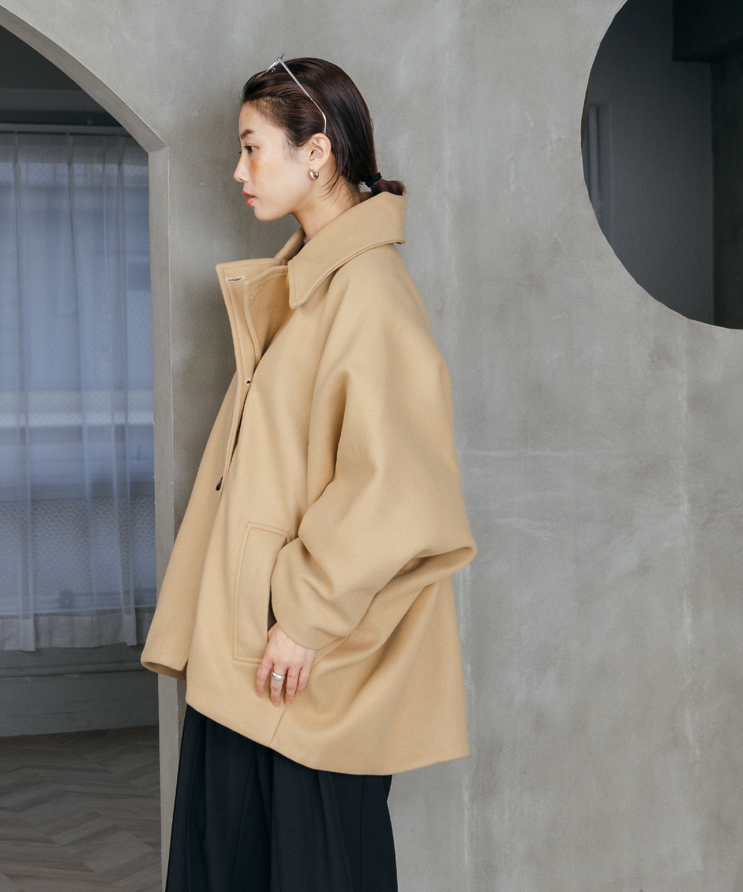 ボリュームスリーブミドルコート