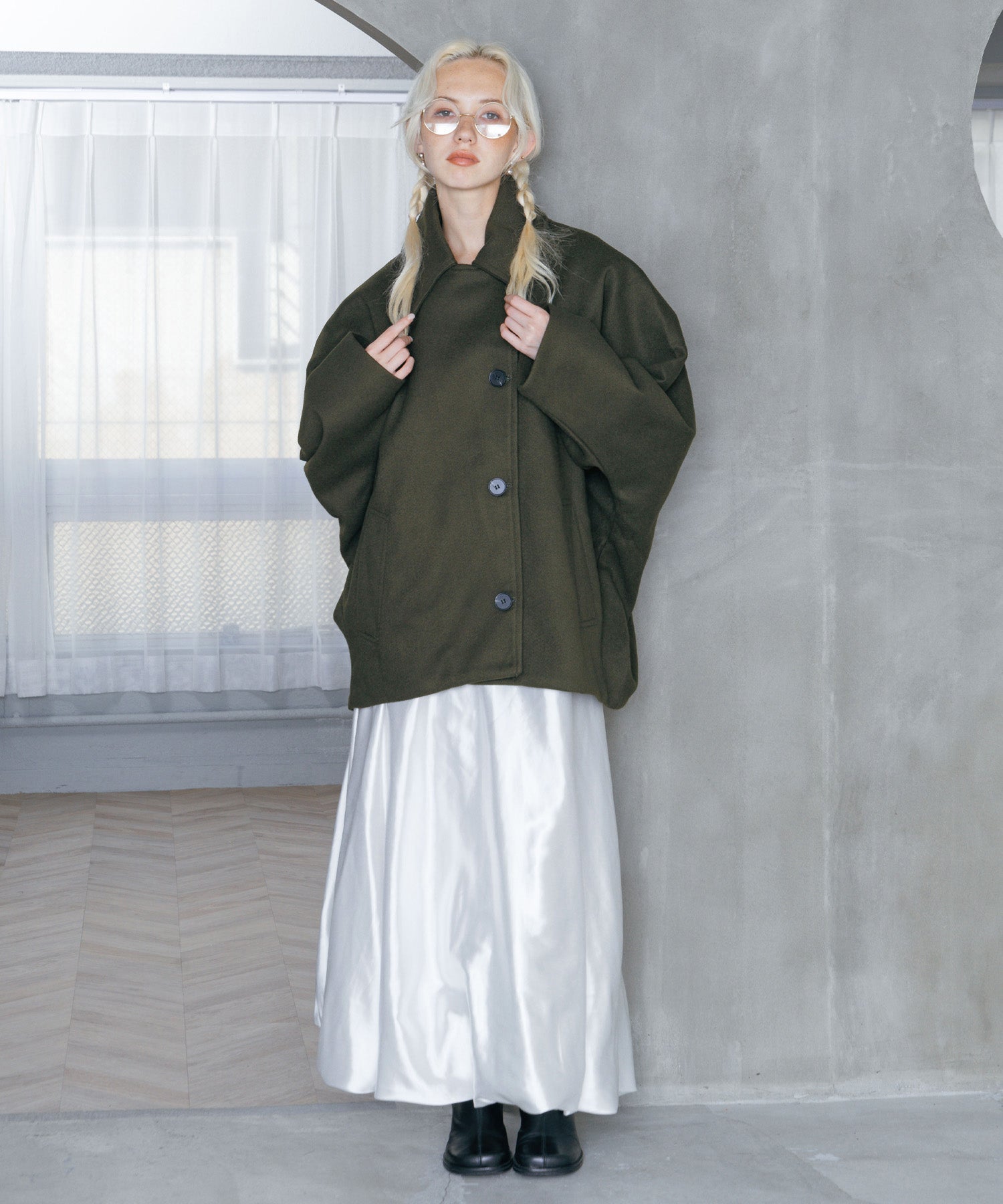 ボリュームスリーブミドルコート