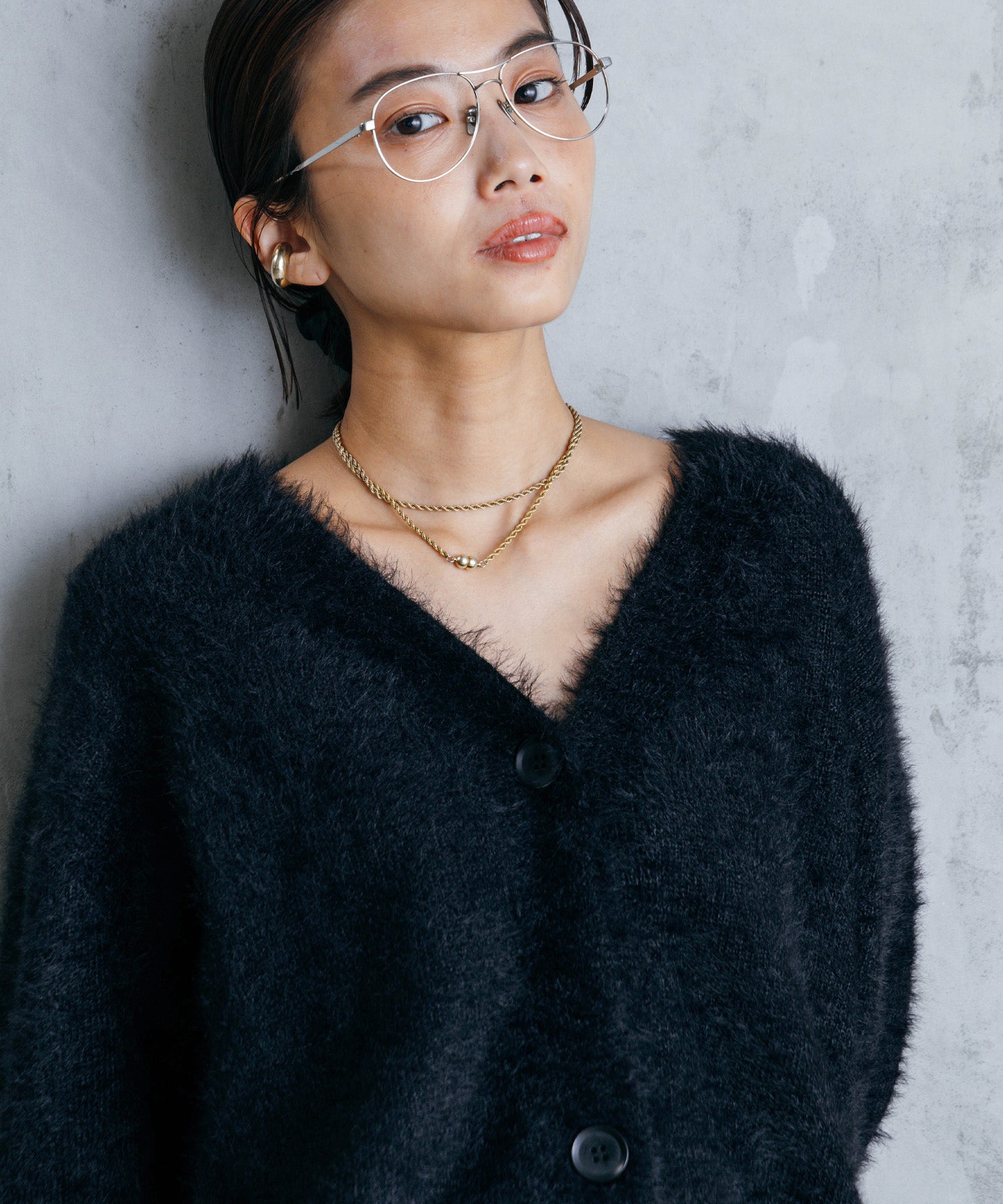 シャギーオーバーカーデ