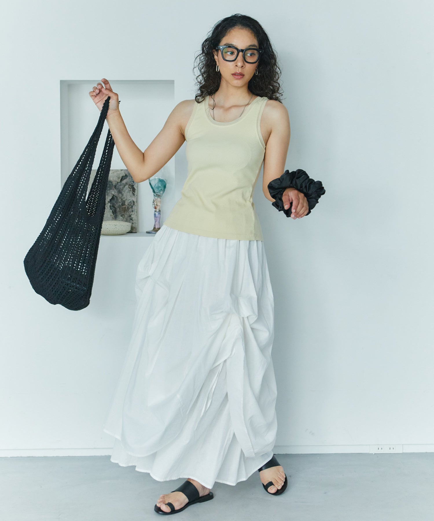 リリーボリュームロングスカート