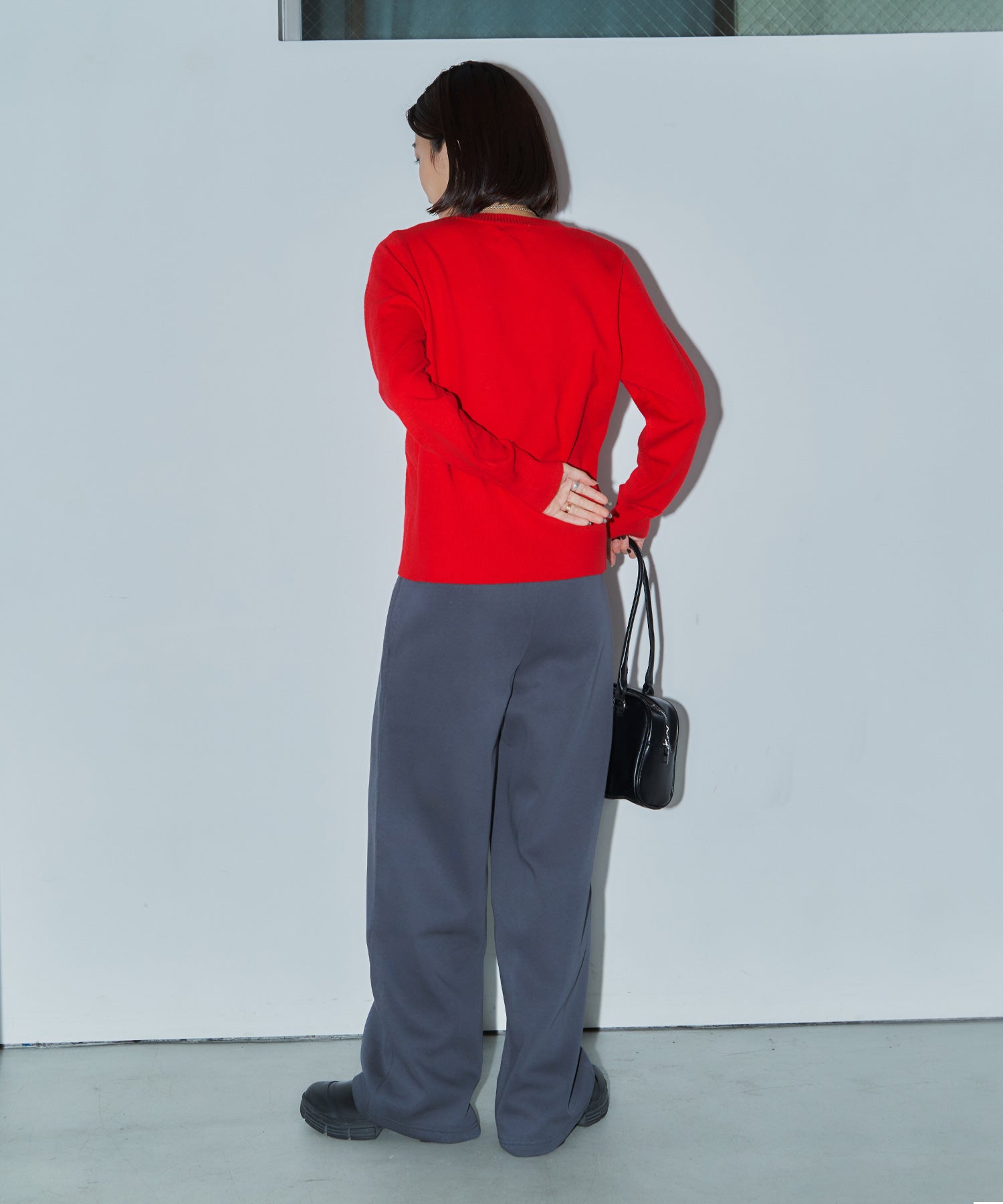 メニーボタンスリットカーデ