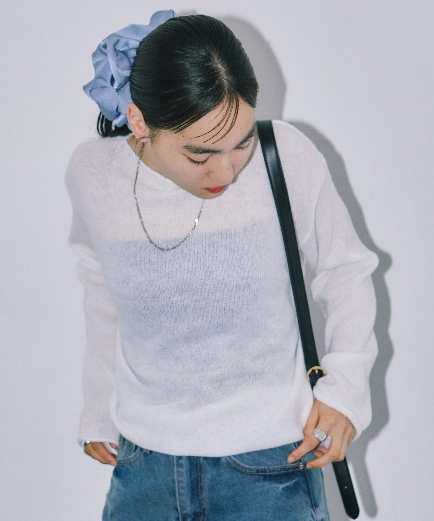 シアーLGニットトップス