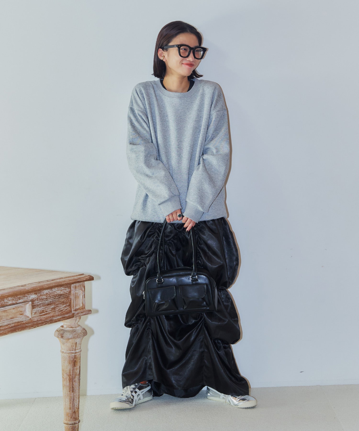 ダリアドッキングギャザーワンピース