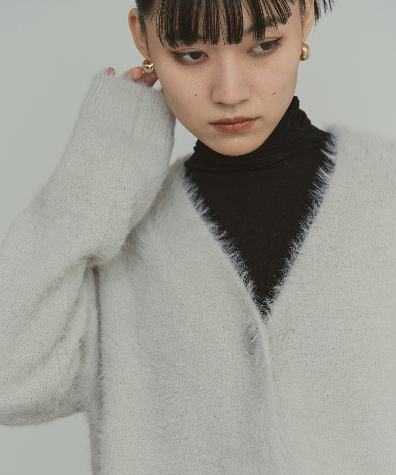 シャギーオーバーカーデ