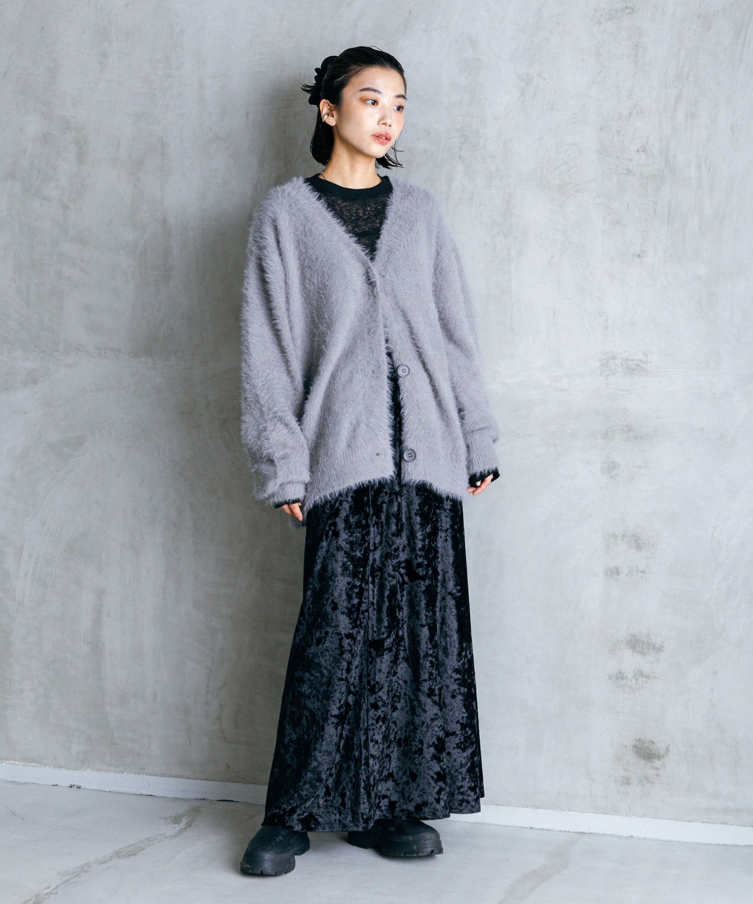 シャギーオーバーカーデ