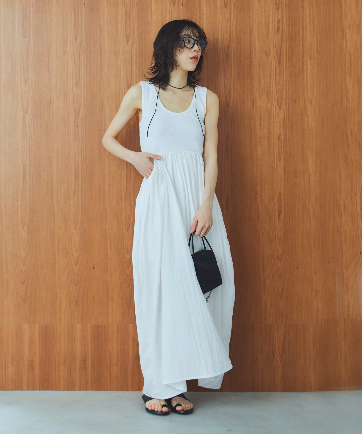 ペタルリブドッキングワンピース