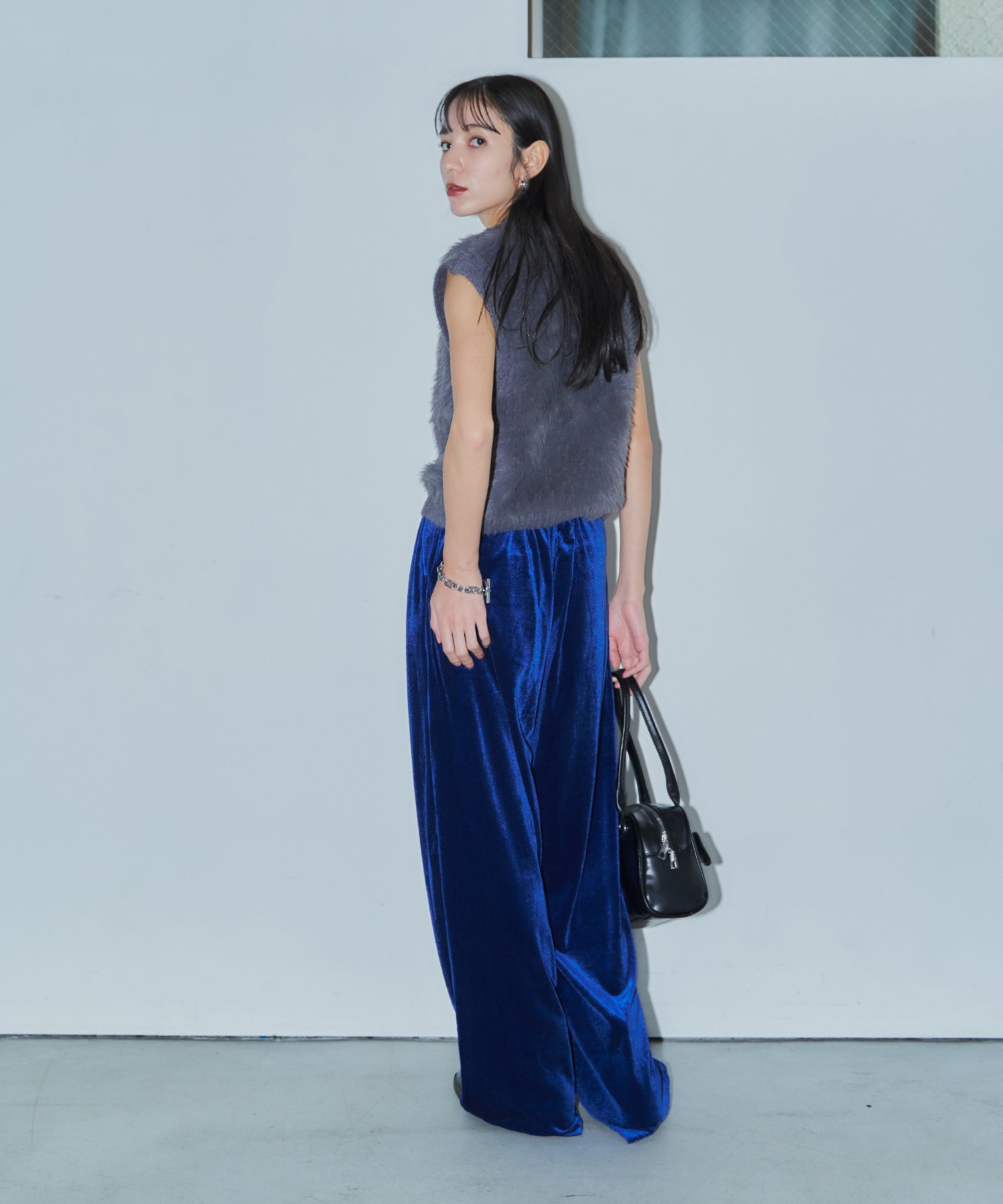 シャギーニットベスト