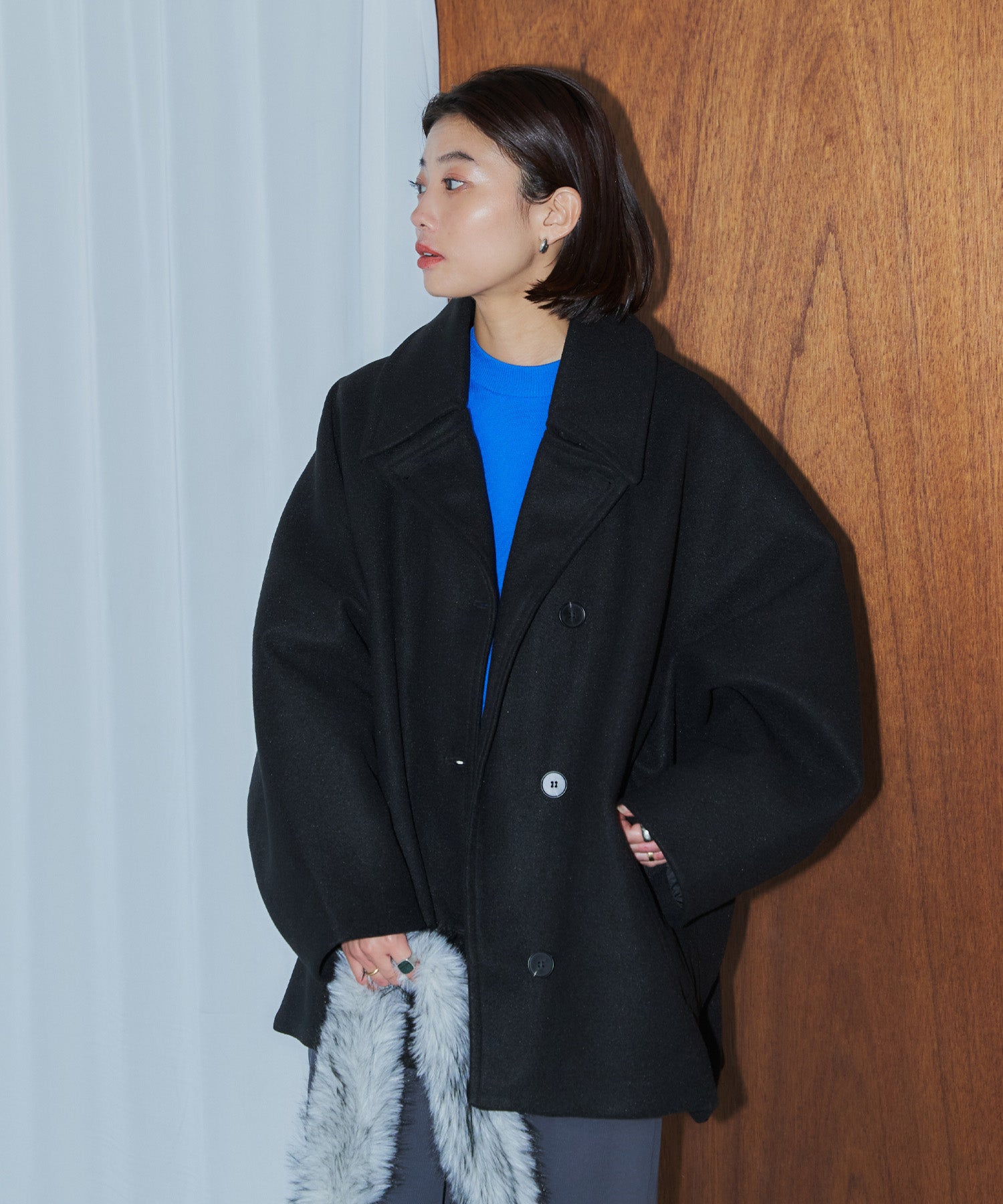 ボリュームスリーブミドルコート