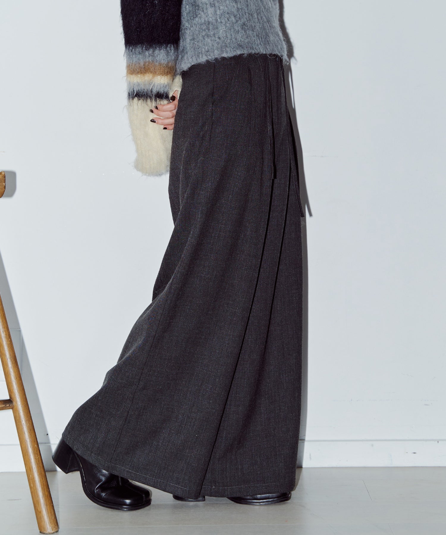 ウォームカラーワイドパンツ