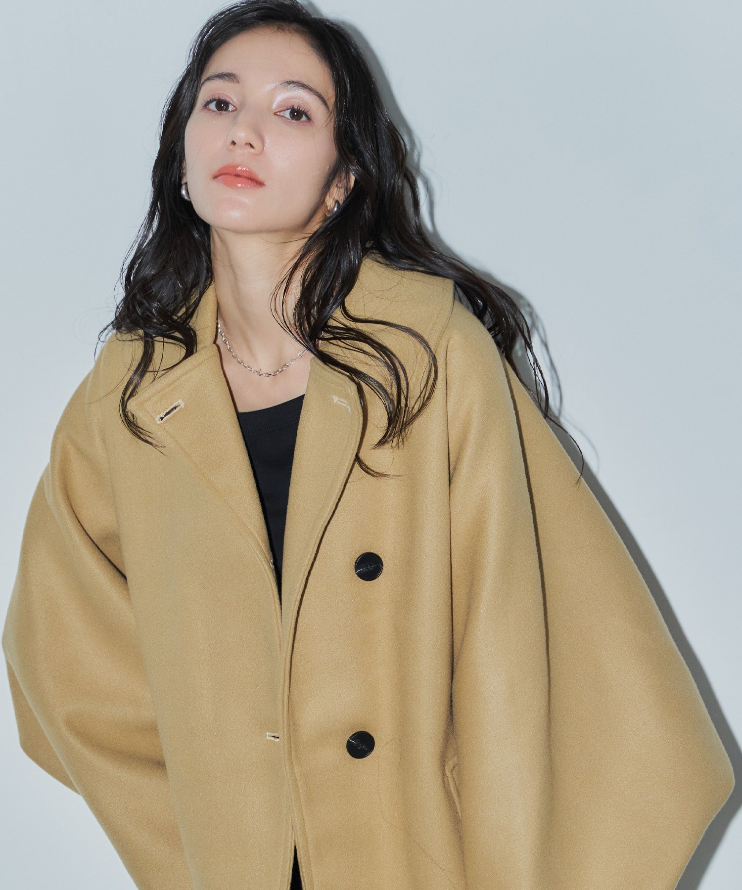 ボリュームスリーブミドルコート